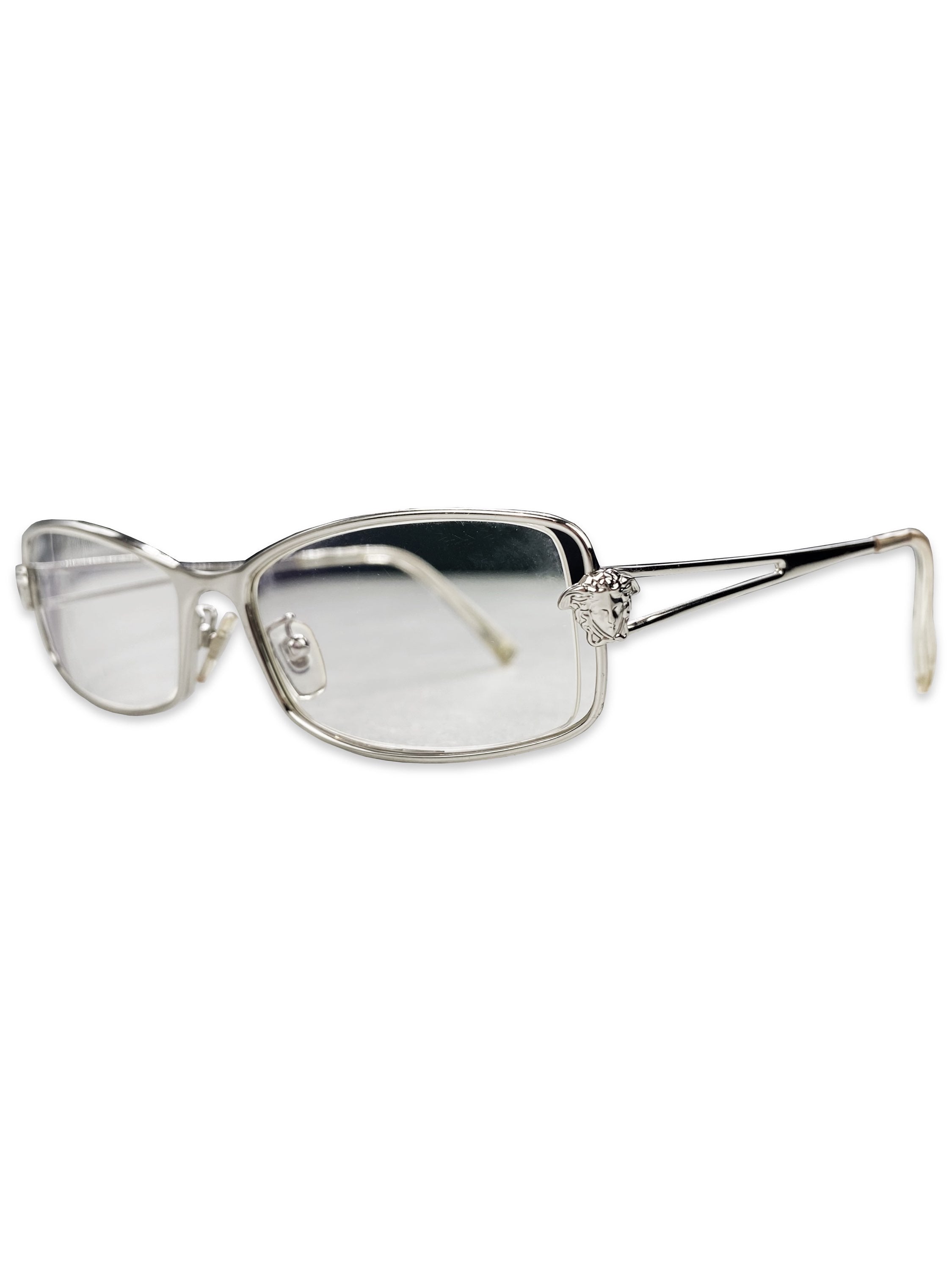 Versace Medusa Head Metallic Boxy Glasses Frames