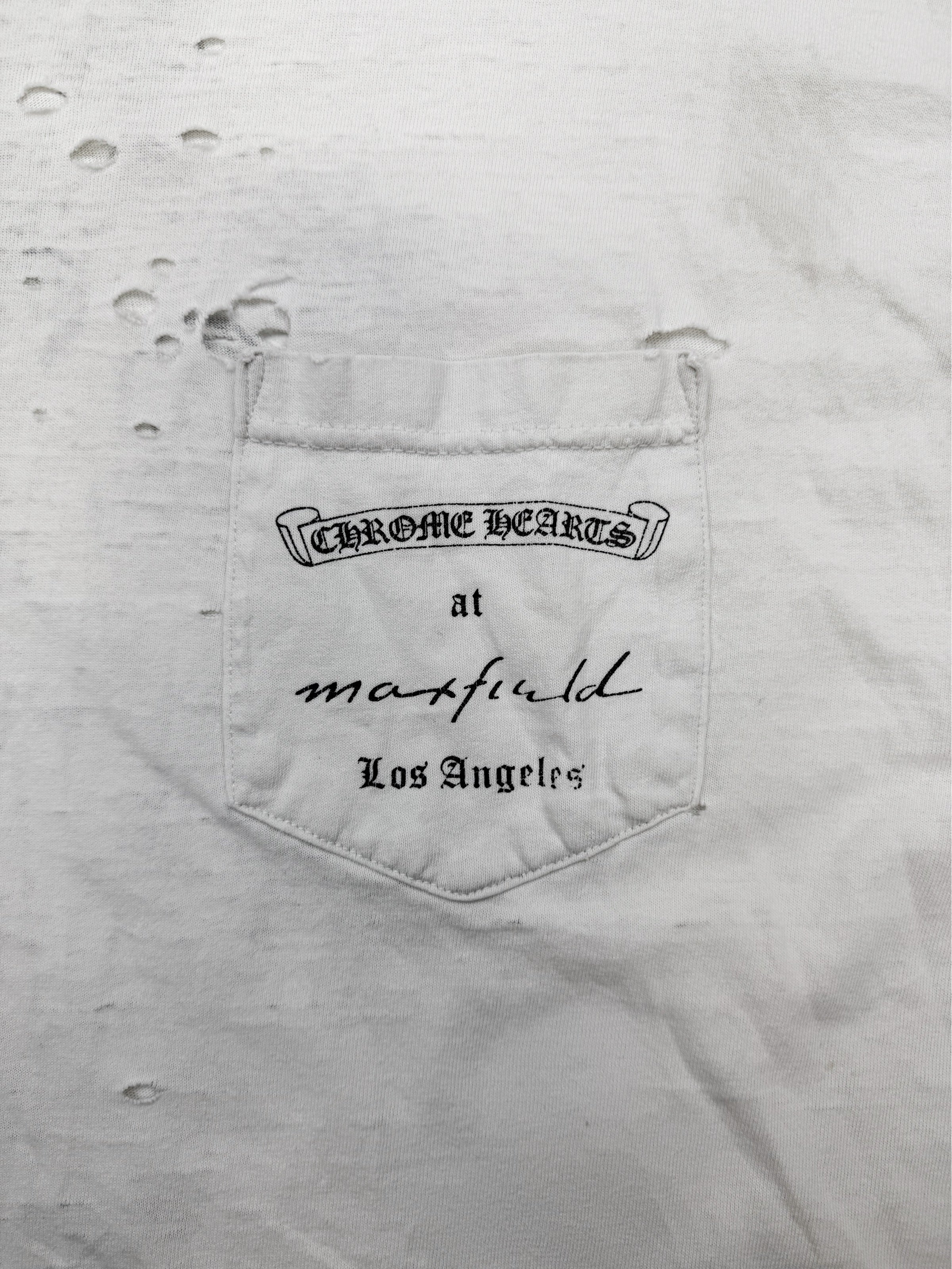 Chrome Hearts Maxfield Exclusive Thrashed Dagger Pocket T-Shirt