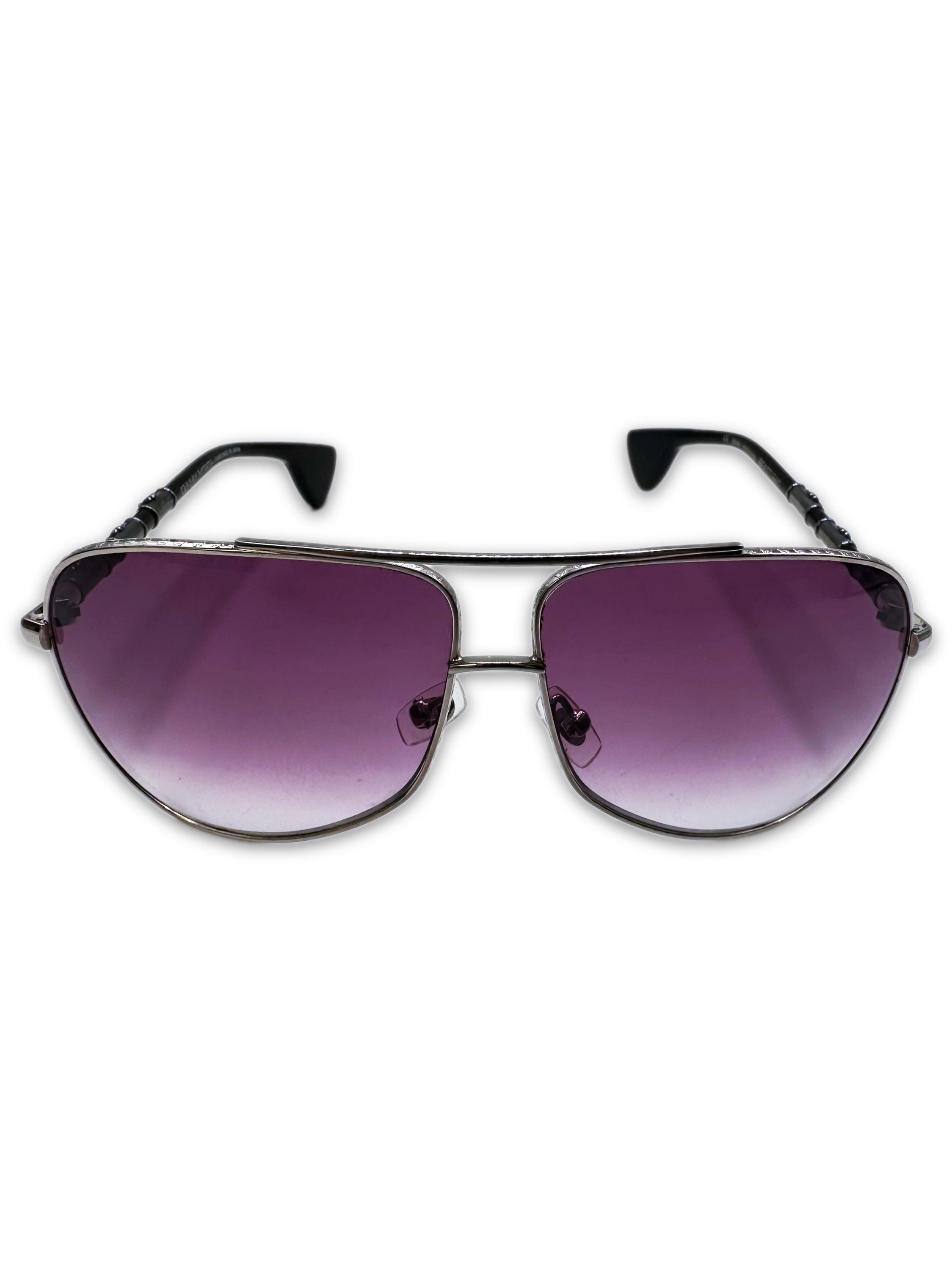 Chrome Hearts ‘Beast BBC’ Purple Gradient Tint .925 Silver Aviator Sunglasses