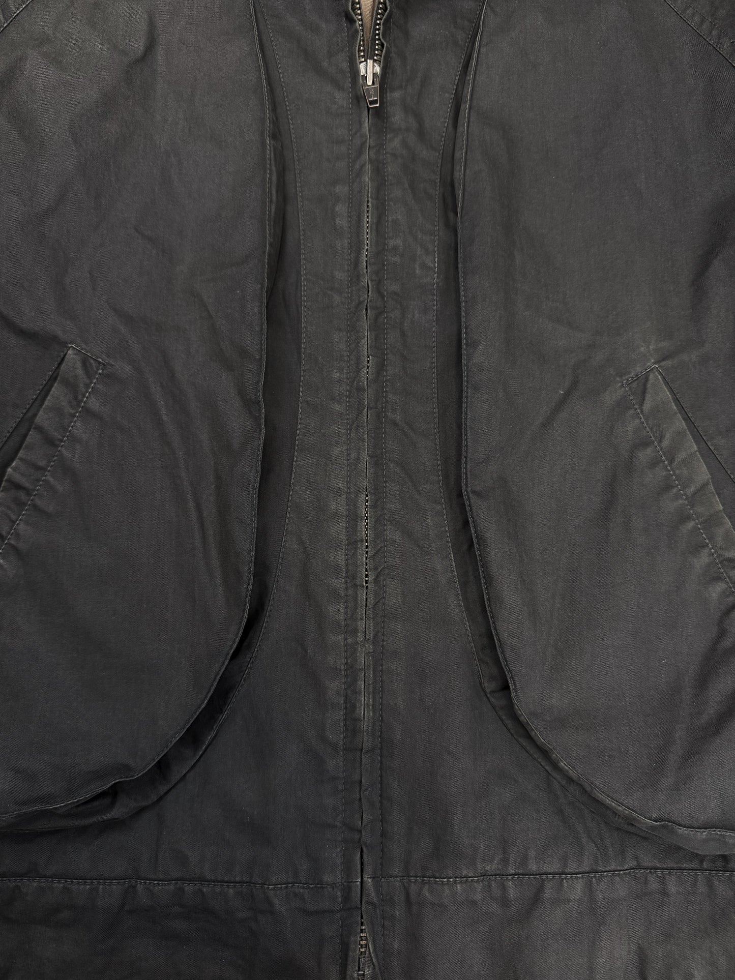 AW05 Raf Simons ‘Figure Eight’ Pleated Sun Faded Flight Jacket