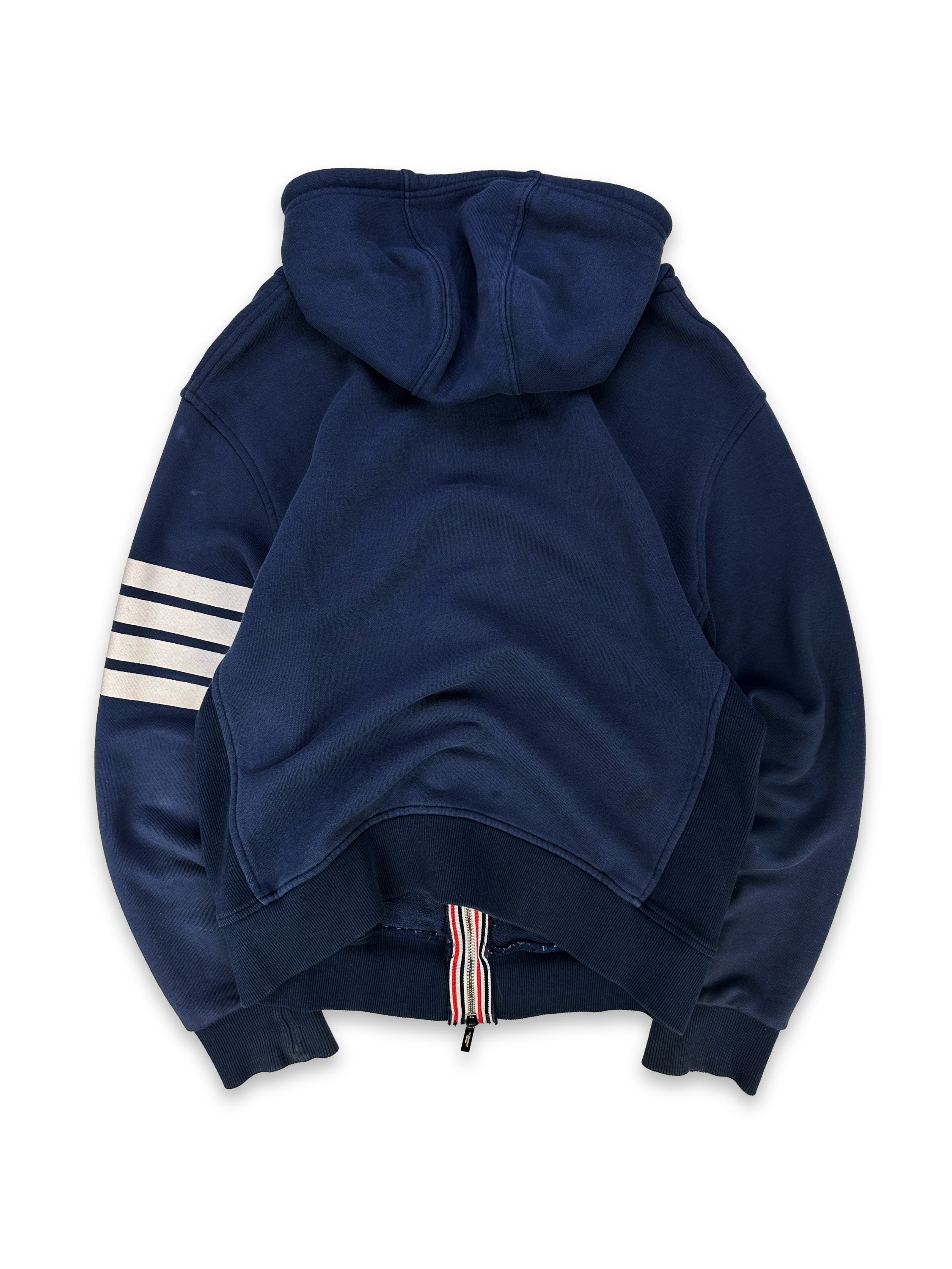 Thom Browne ‘Three Stripe’ Navy Blue Full Zip Hoodie