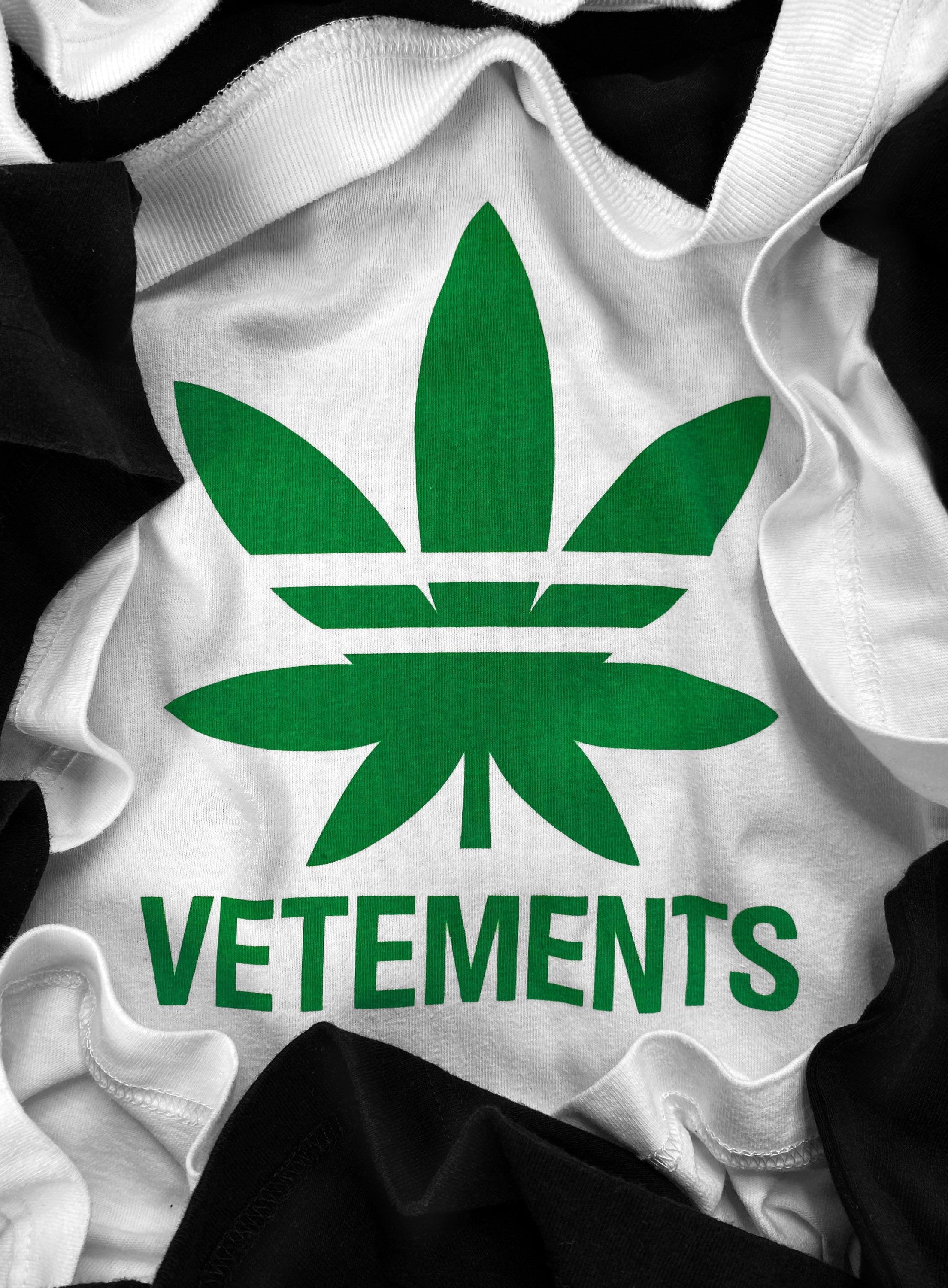 SS20 Vetements x Adidas ‘Marijuana’ Double Layered Oversized T-Shirt