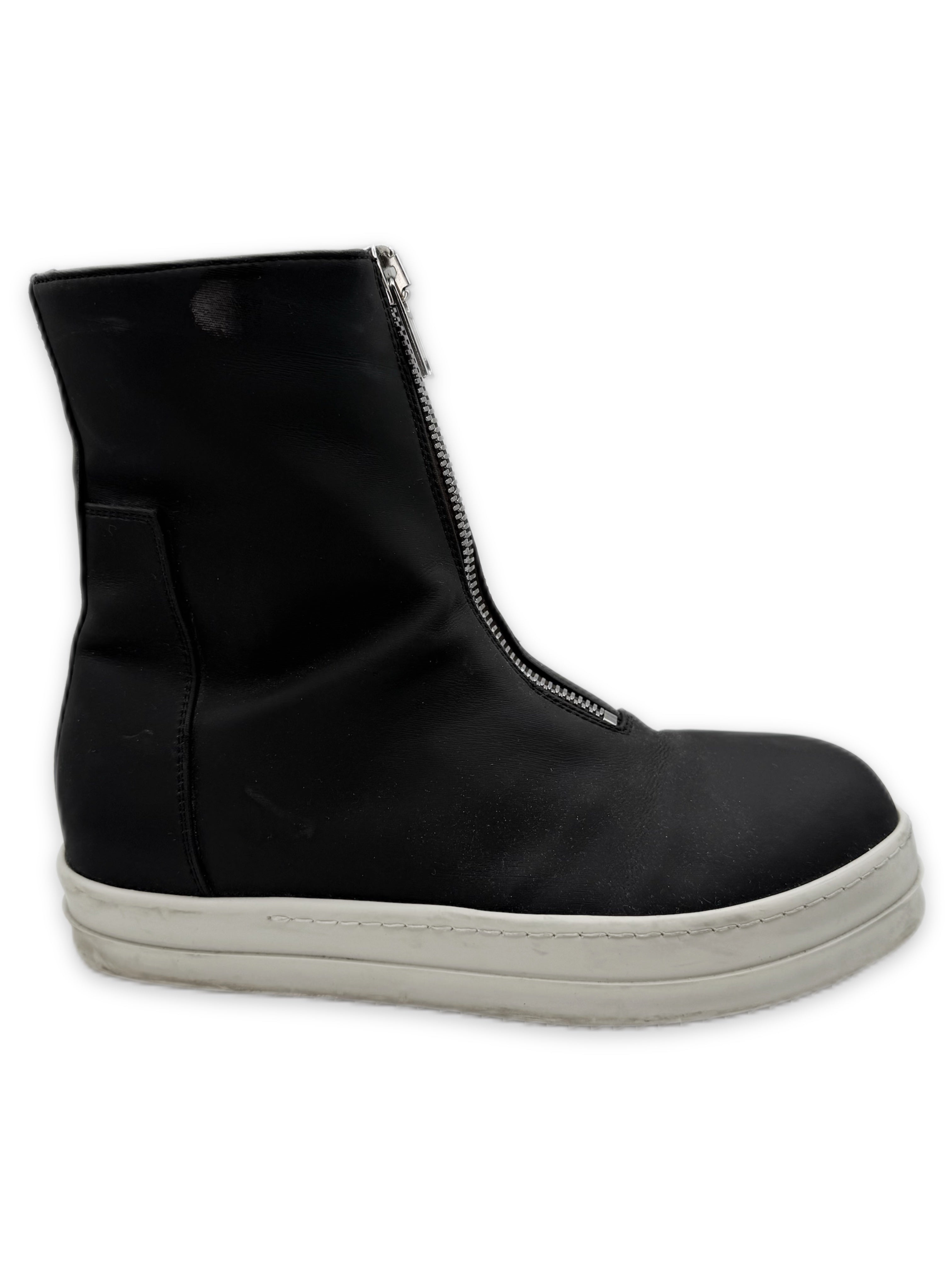 Rick Owens DRKSHDW Front Zip Nylon Black Boots