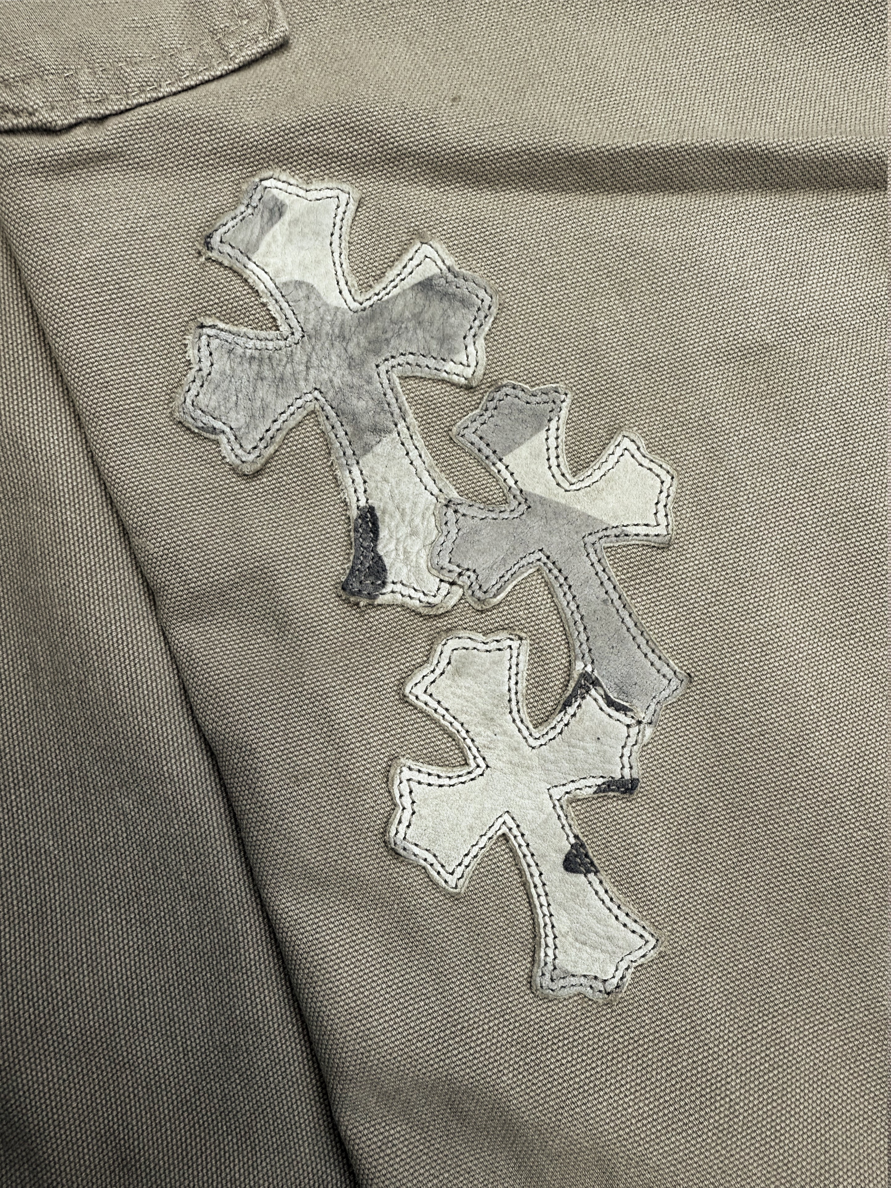 Chrome Hearts x Matty Boy Sex Records Snow Camo Cross Patch Carpenter Jeans