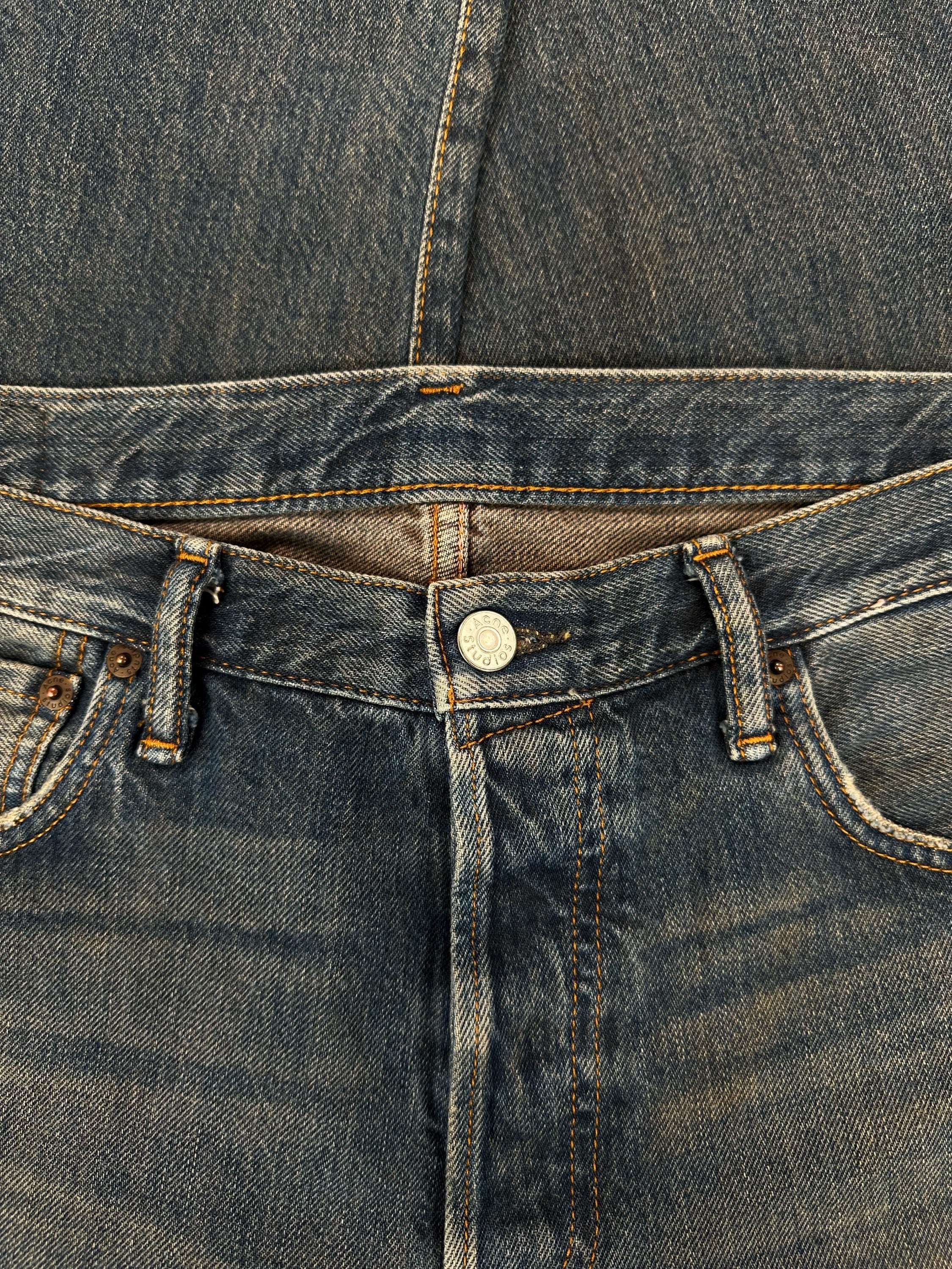 Acne Studios Blue Wash Wide Cut Baggy Denim