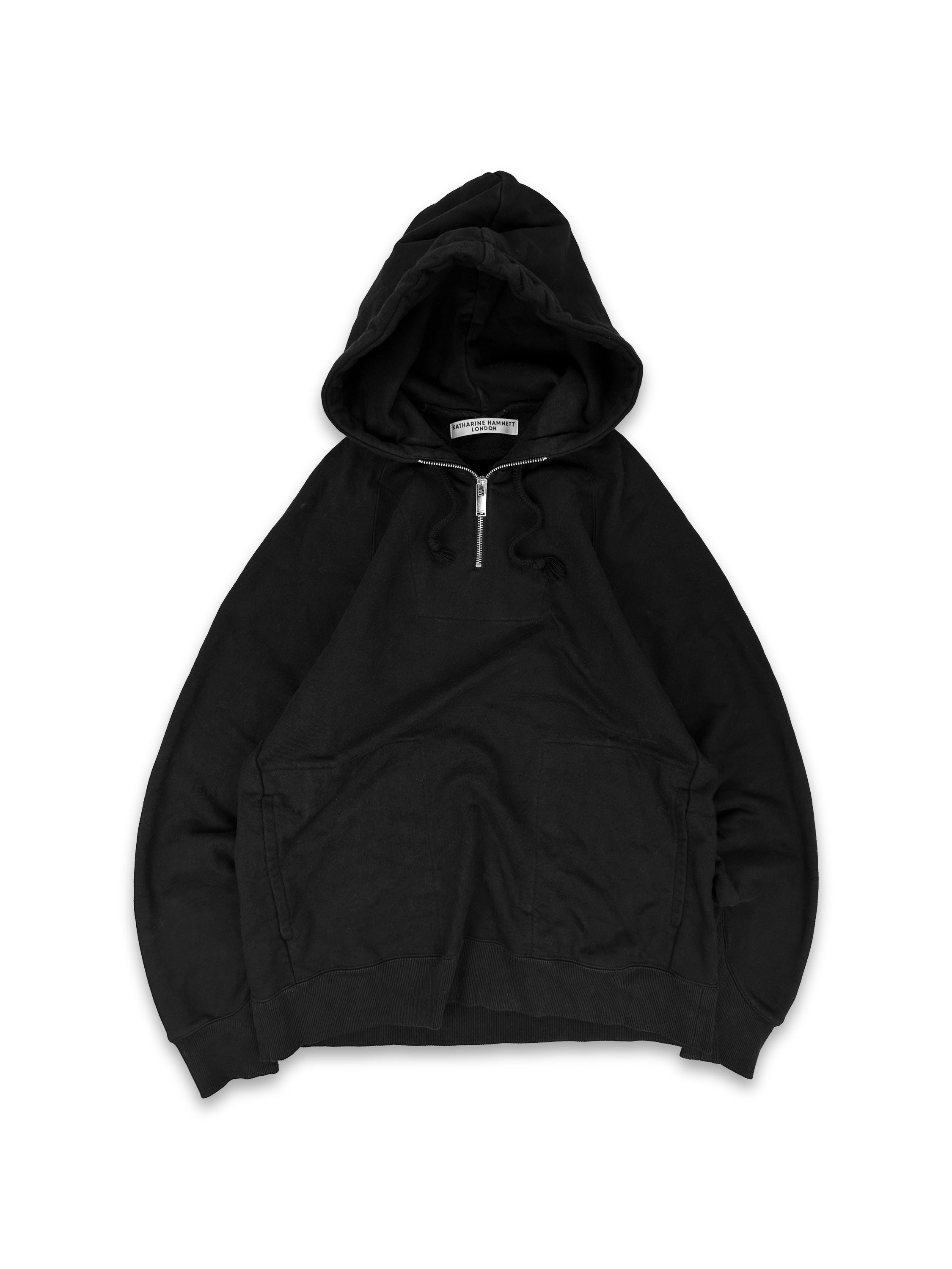 Katharine Hamnett Black Quarter-zip Hoodie
