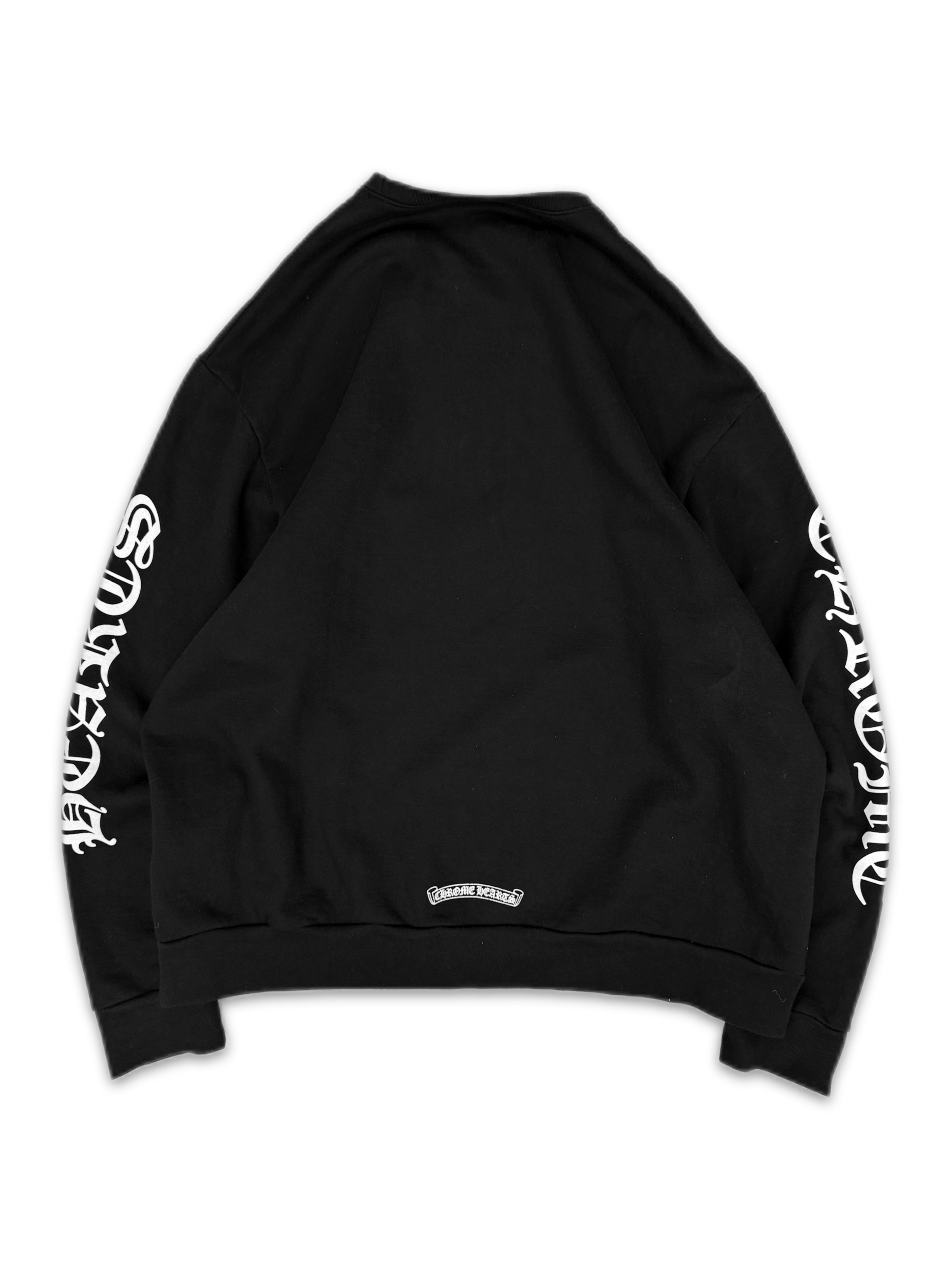 Chrome Hearts Neck Logo Scroll Old English Crewneck