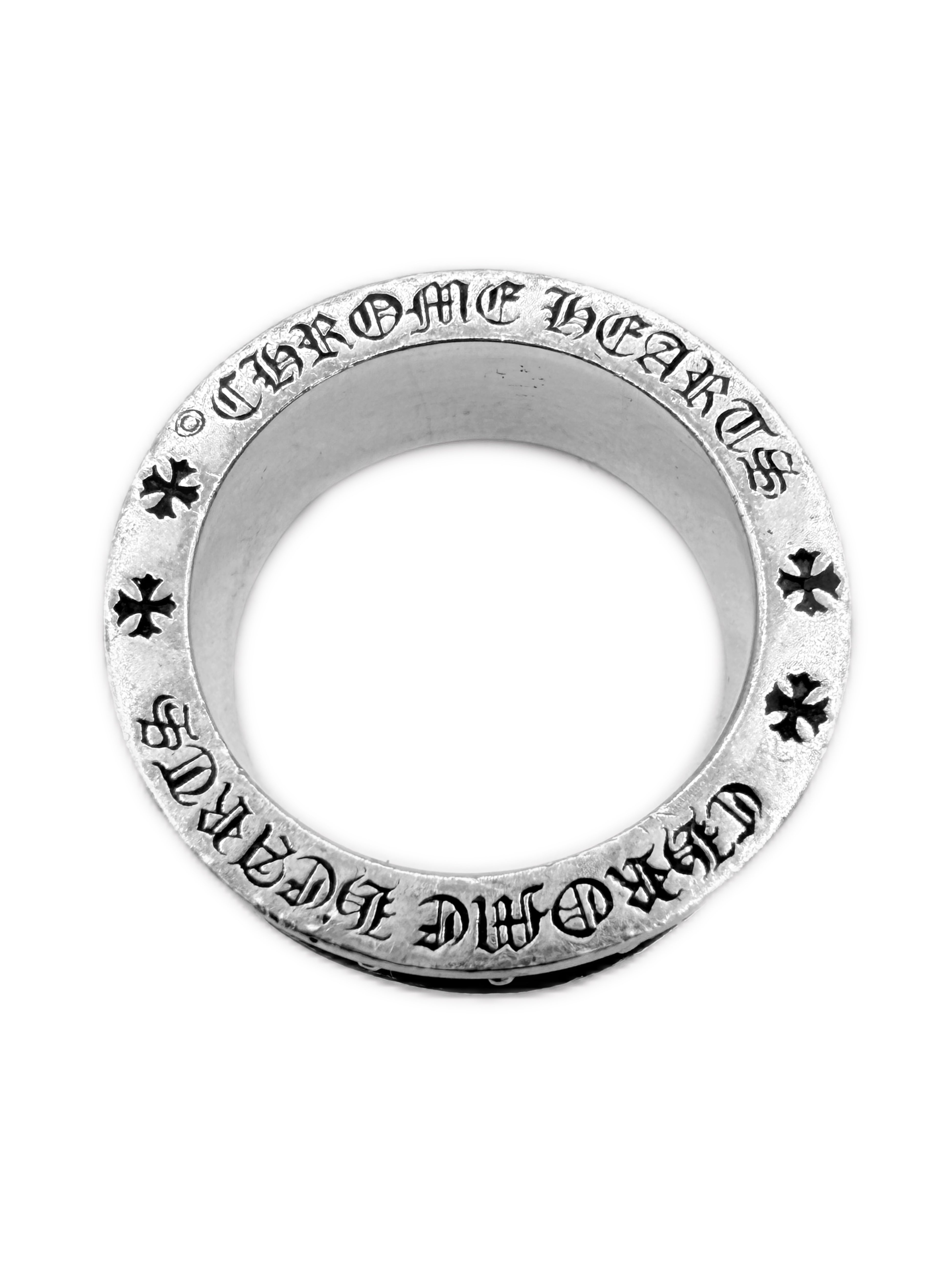 Chrome Hearts Mini Plus .925 Silver Etched Ring