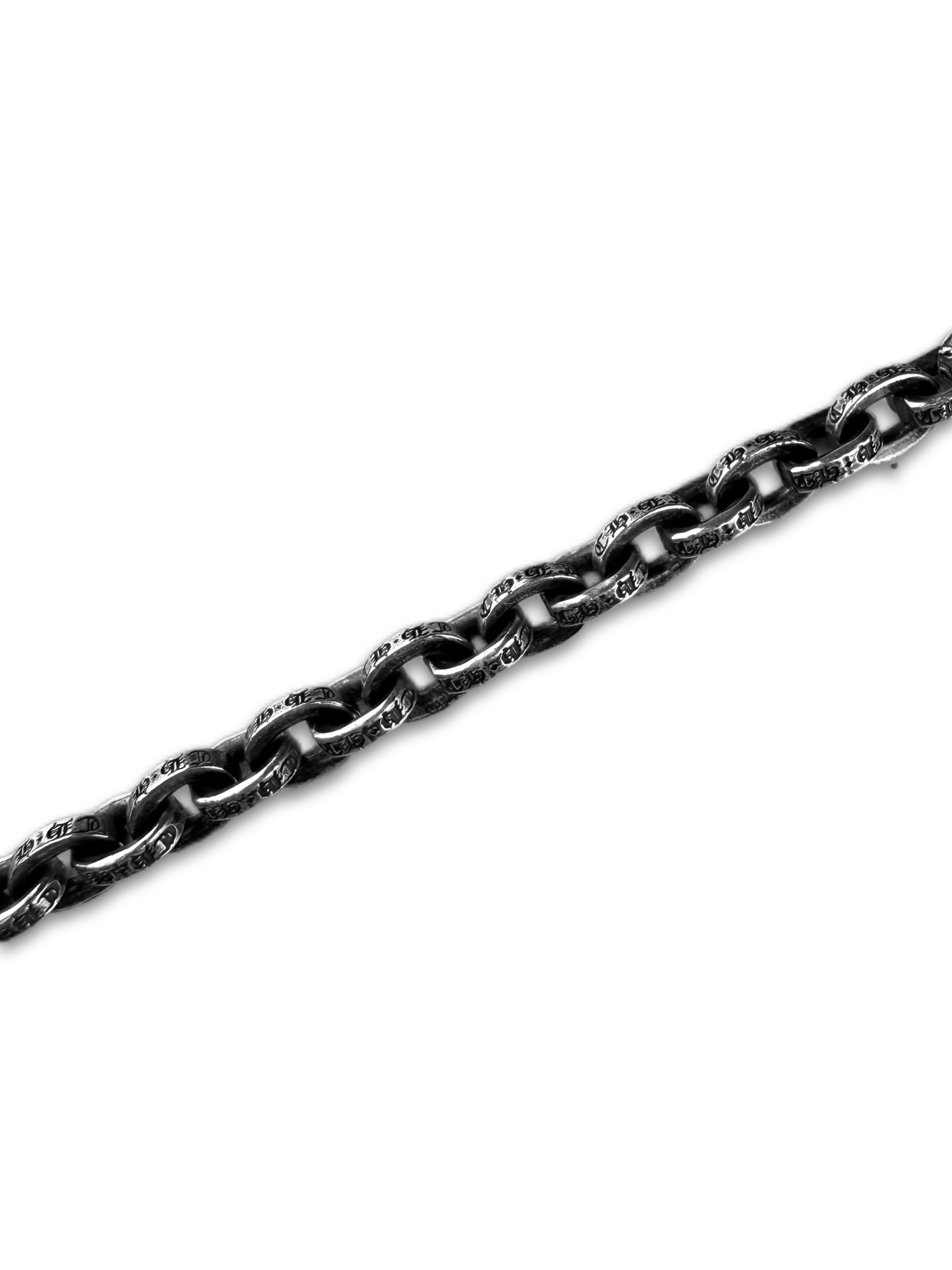 Chrome Hearts Studded Black .925 Silver Paper Chain Fuzzy Dice