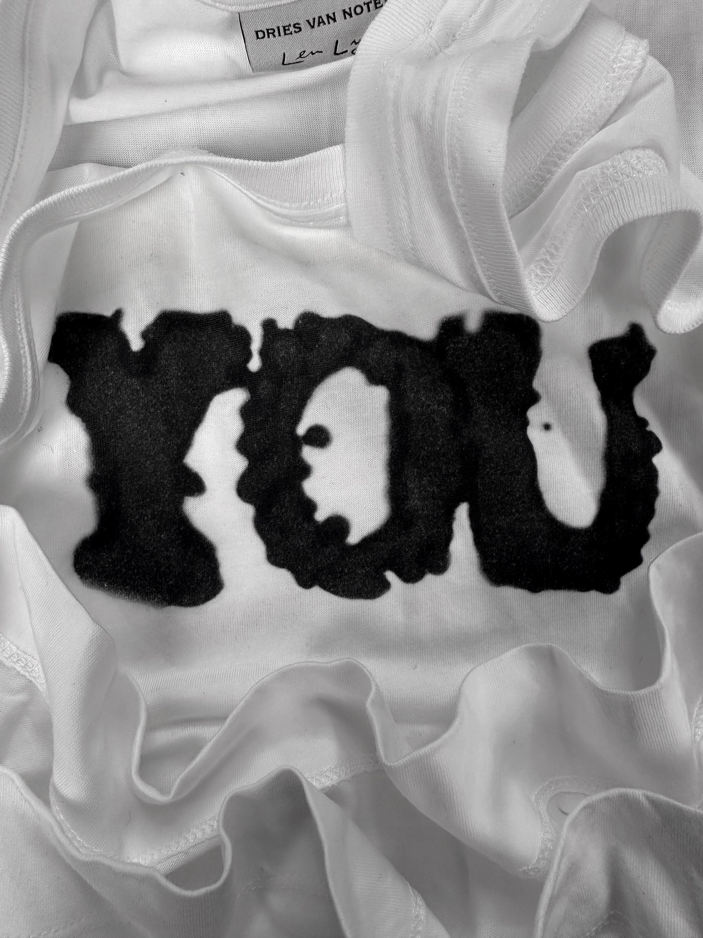 Dries Van Noten x Len Lye ‘You’ White Slogan Tank-top