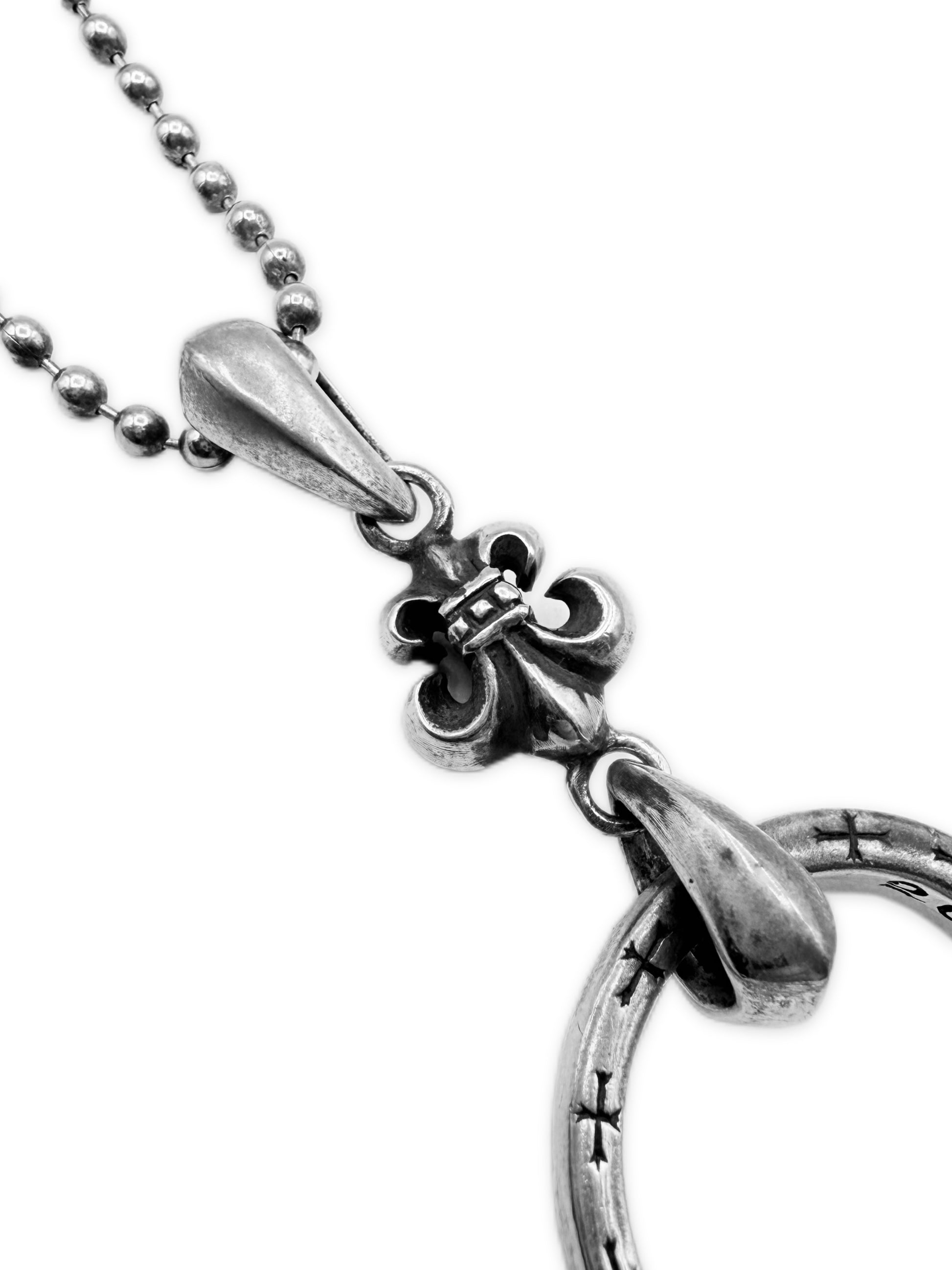 Chrome Hearts Fleur Ring Eyewear .925 Silver 30 in Necklace