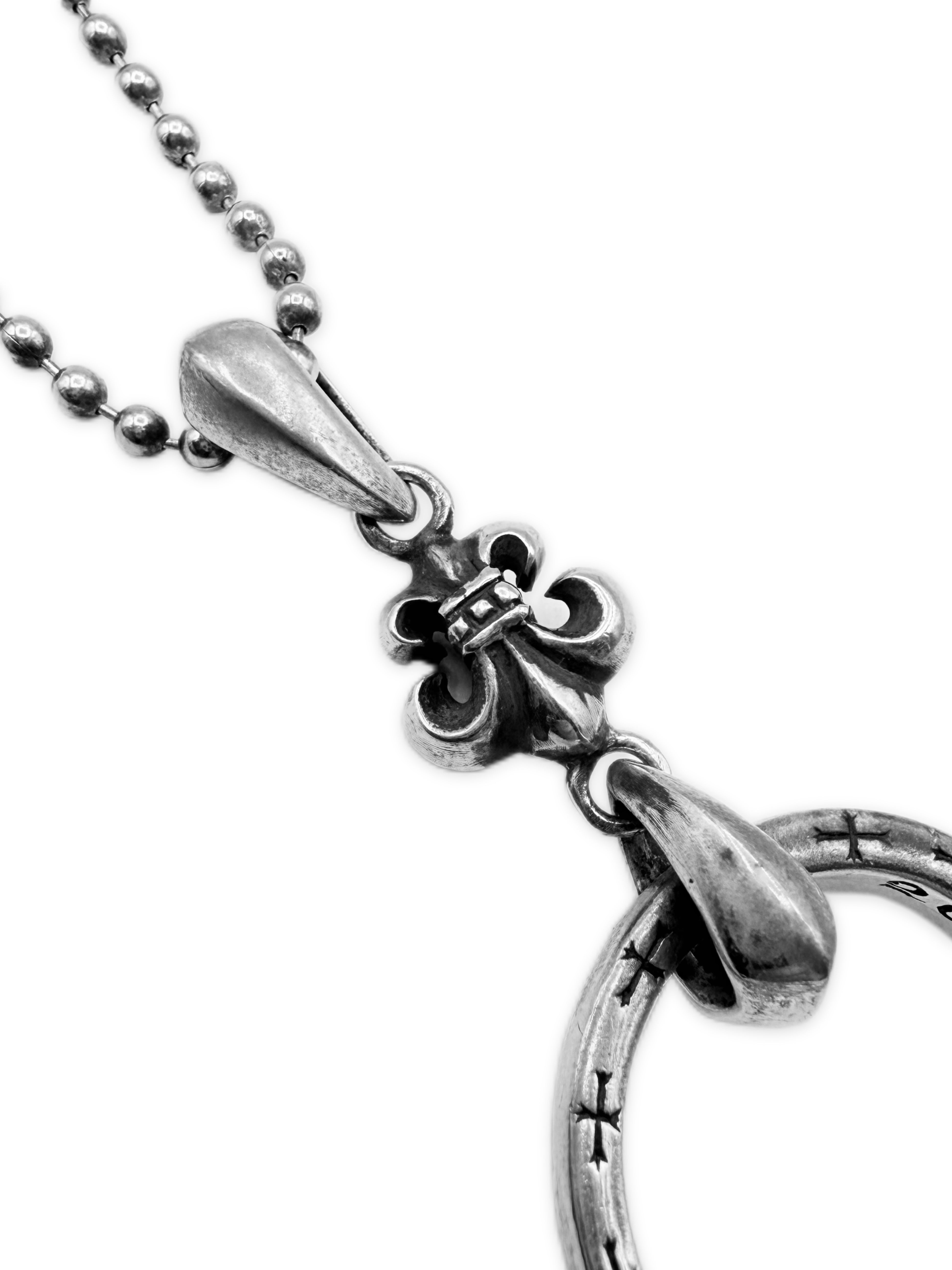 Chrome Hearts Fleur Ring Eyewear .925 Silver 30 in Necklace
