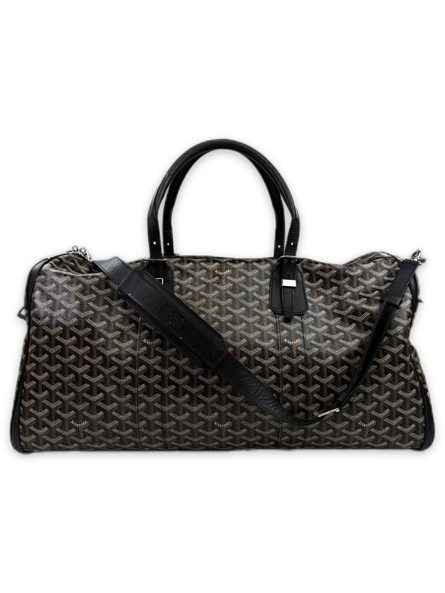 Goyard Croisiere 50 Goyardine Leather Trim Duffle Bag
