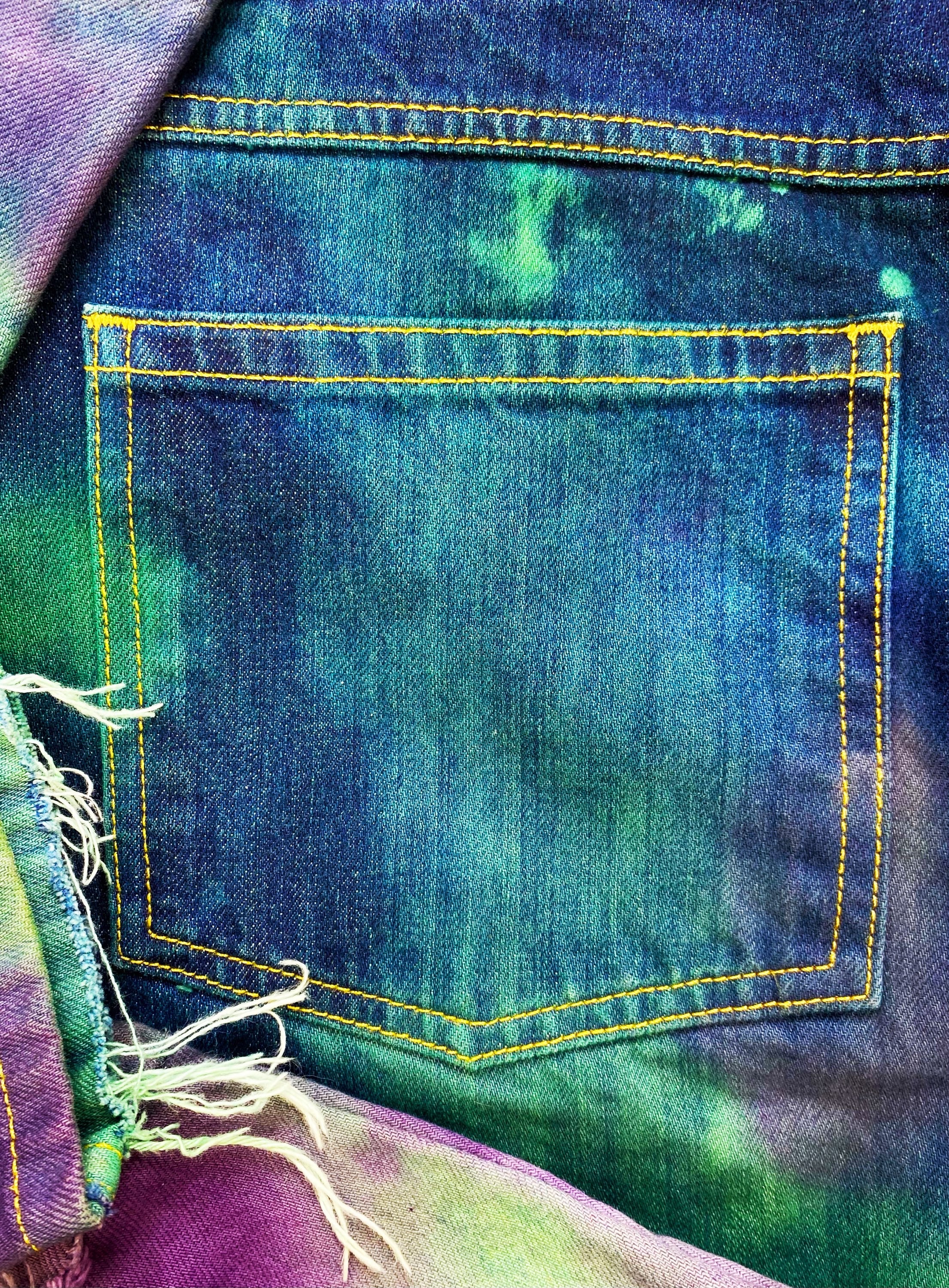 Calvin Klein by Raf Simons Reworked Distressed Tie-Dye Denim