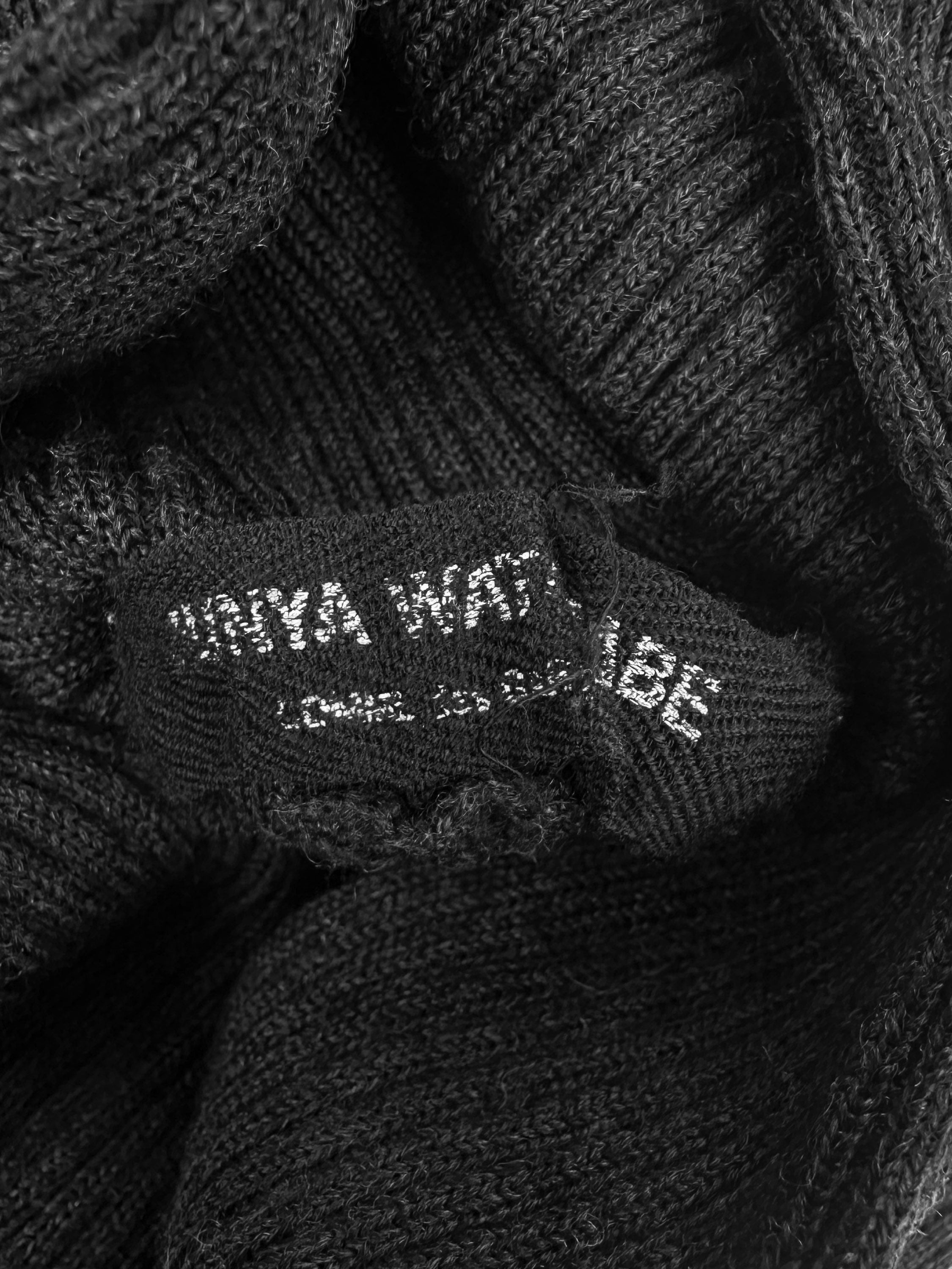 SS03 Junya Watanabe Black Ribbed Turtleneck
