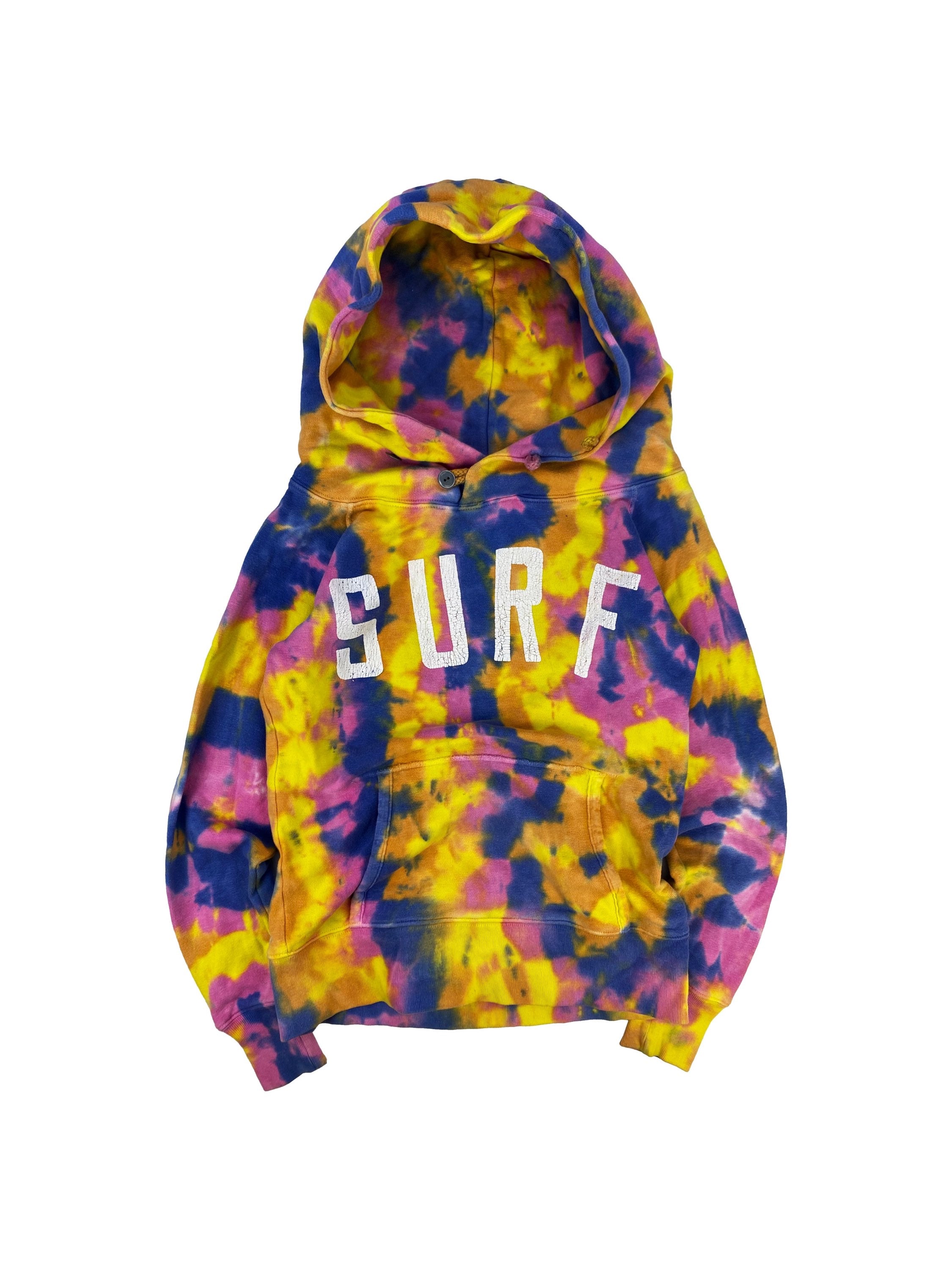 Kapital Surf Collegiate Logo Tie Dye Hoodie