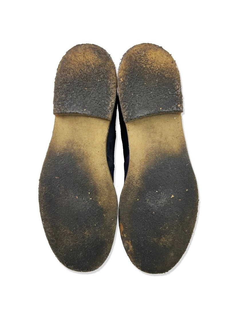 Bottega Veneta Suede Navy Blue Chelsea Boots