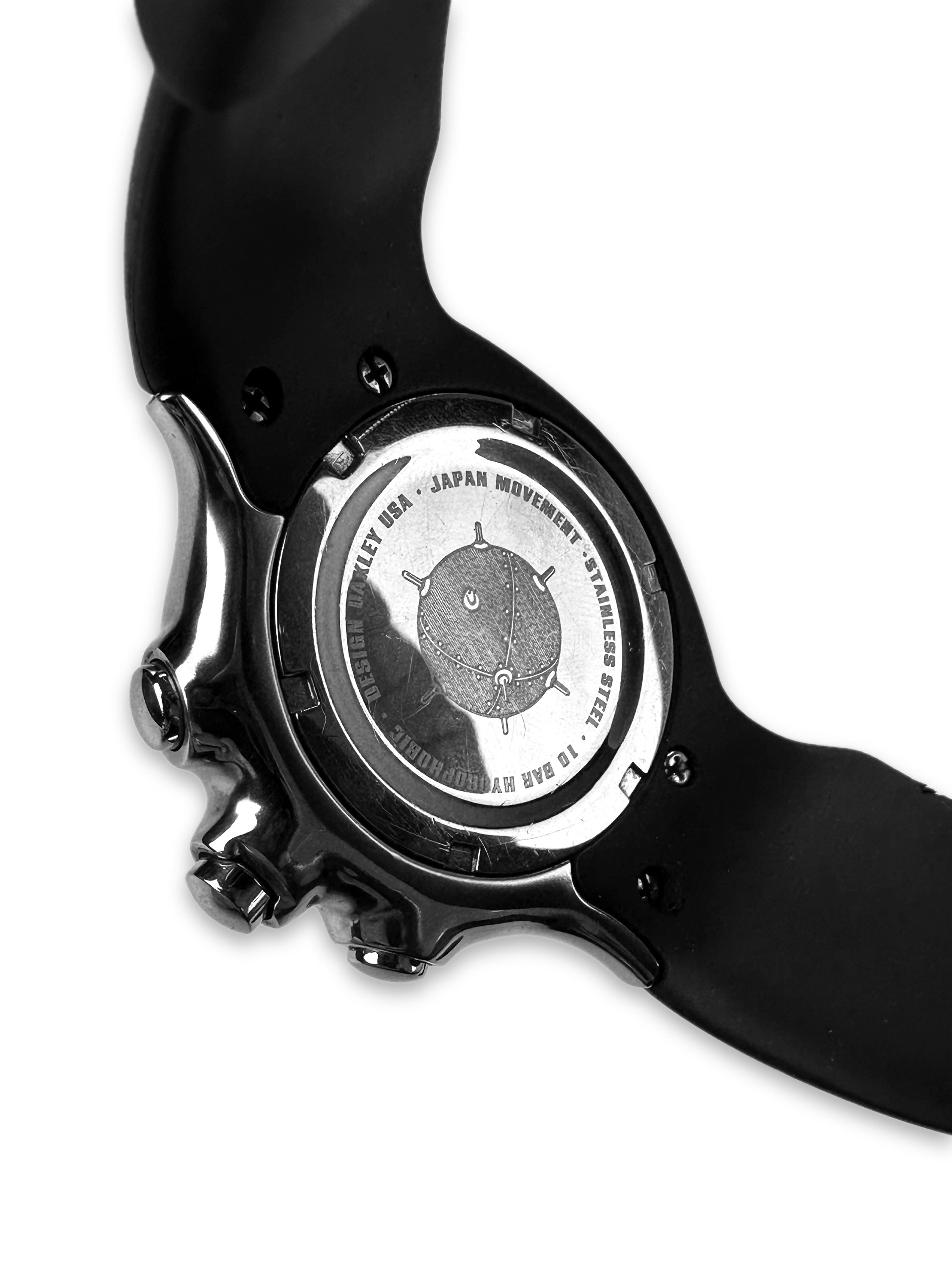 2002 Oakley ‘Detonator’ Silver Analog Chronograph Watch