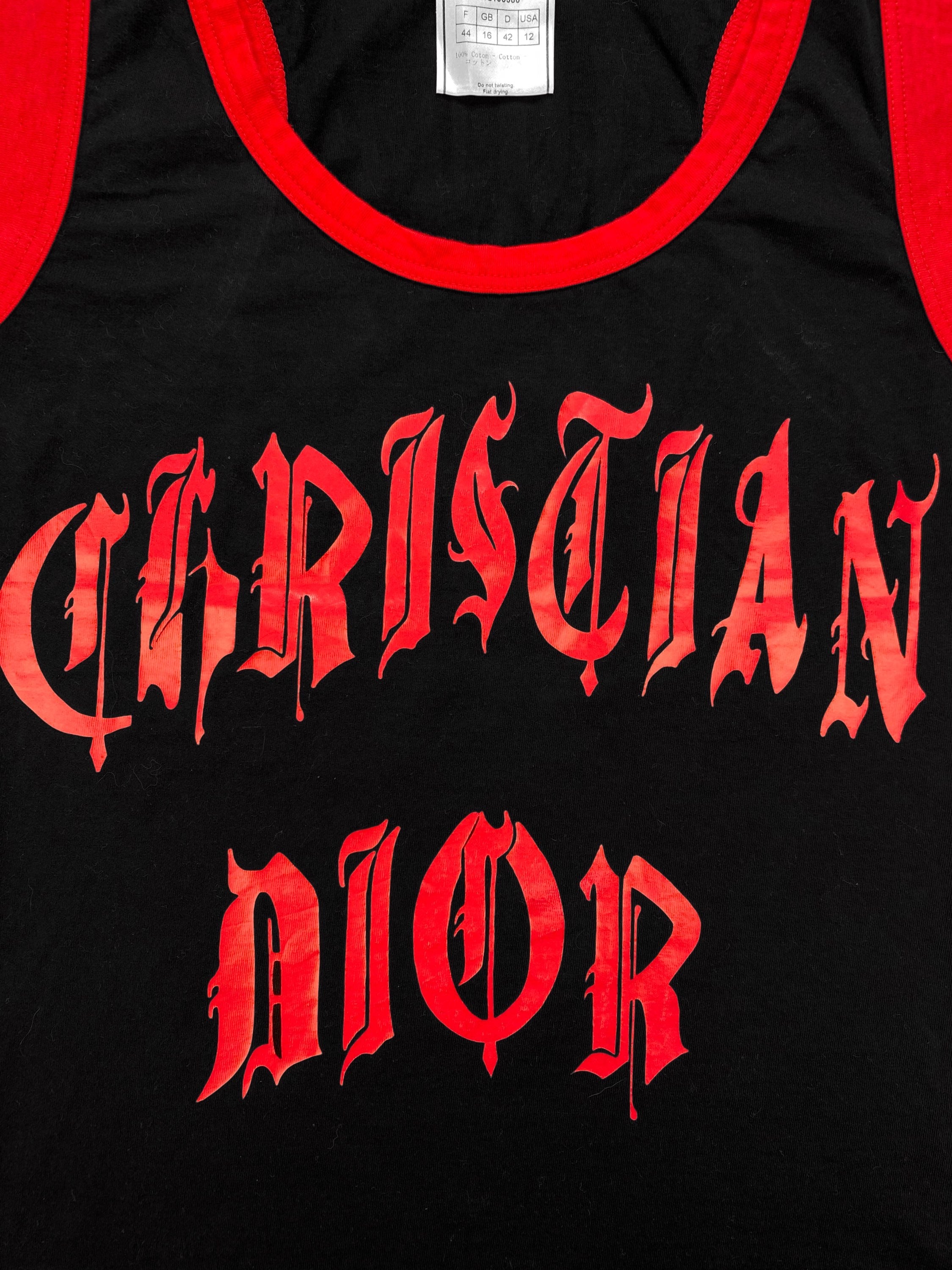 SS02 Dior by John Galliano “1947” Gothic Blood Red Tank Top