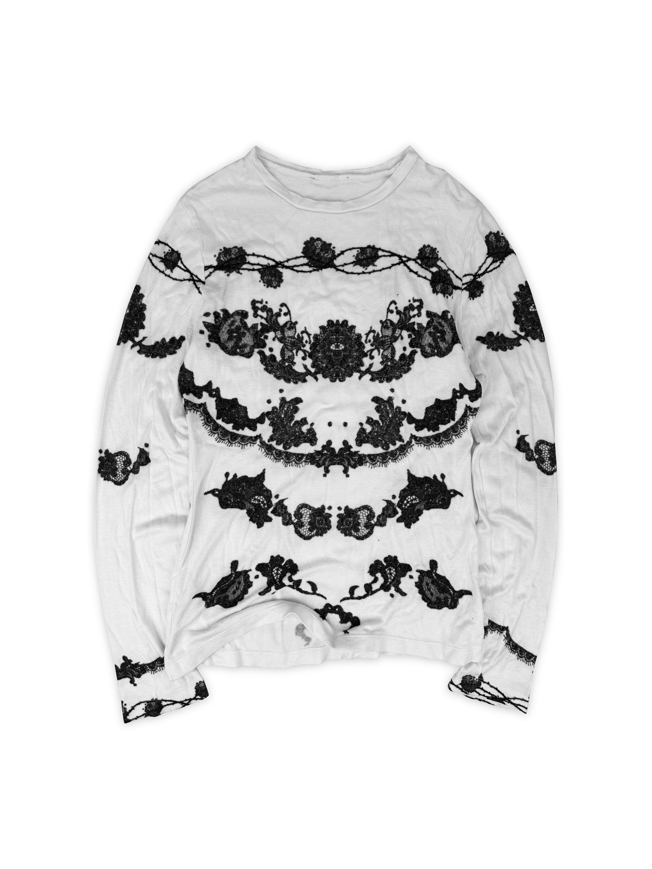 90s Jean Paul Gaultier ‘Rosary’ Motif White Long Sleeve