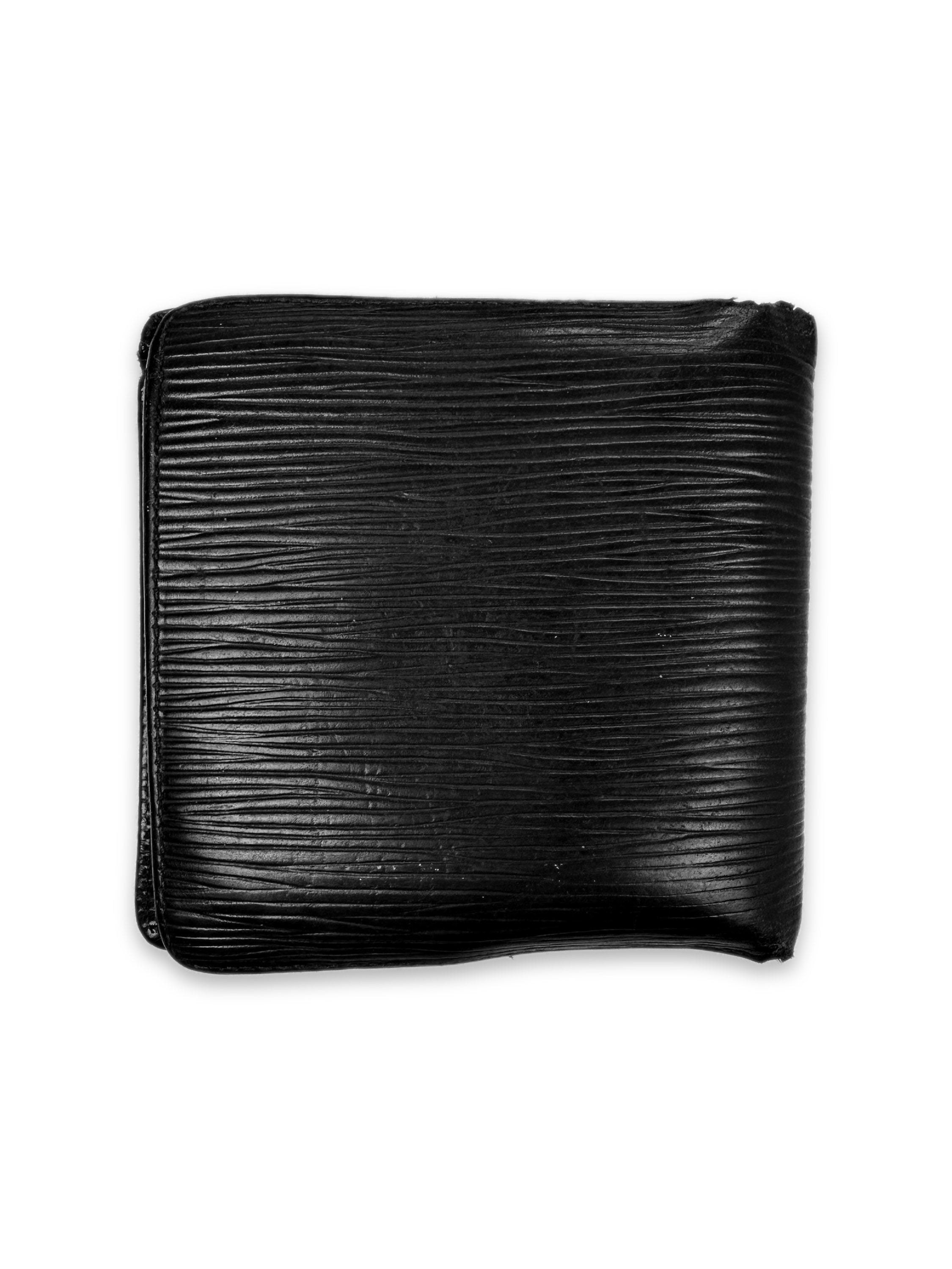Louis Vuitton Black Epi LV Logo Bifold Wallet