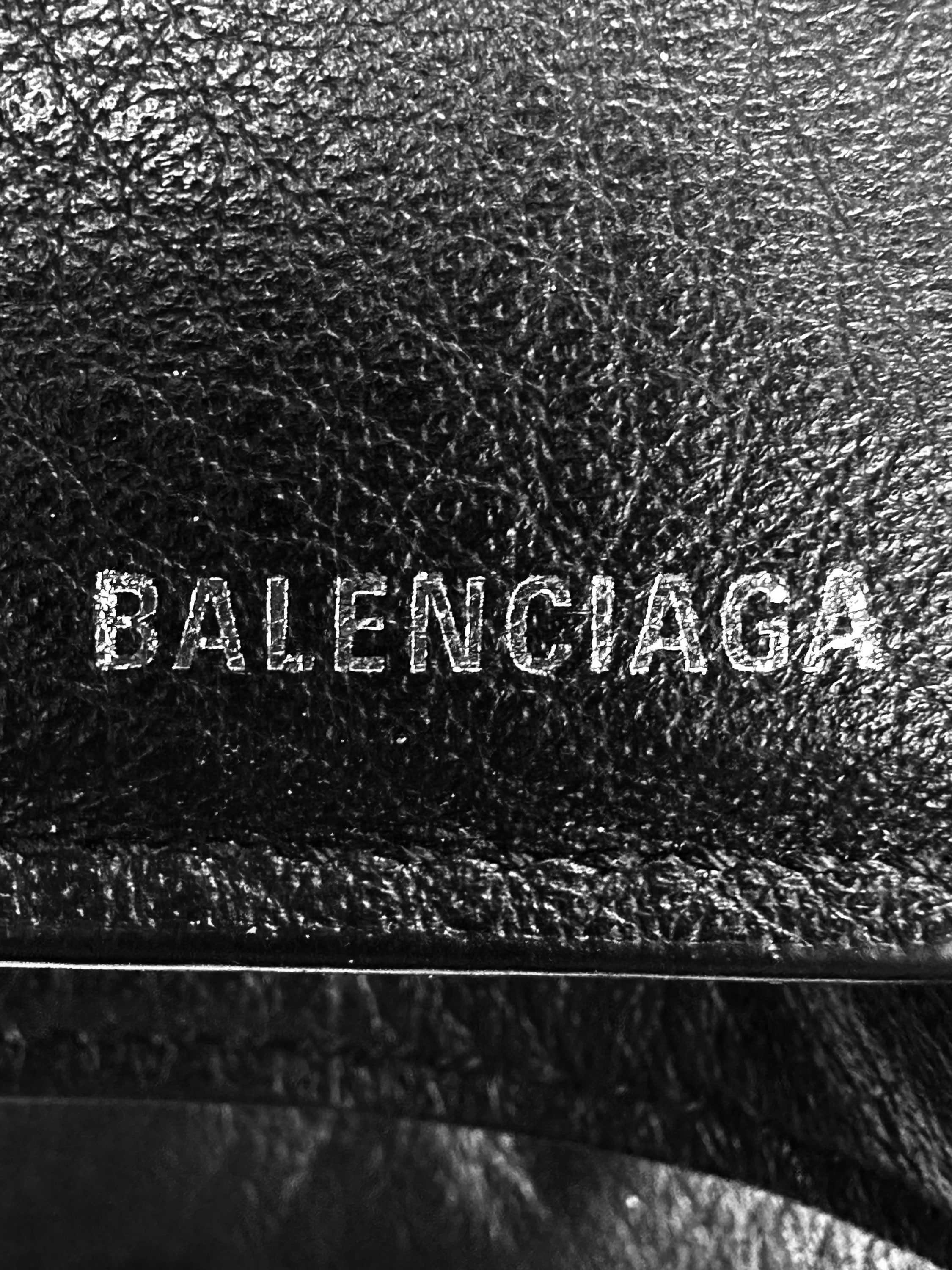 Balenciaga Black Tri-fold Leather Wallet