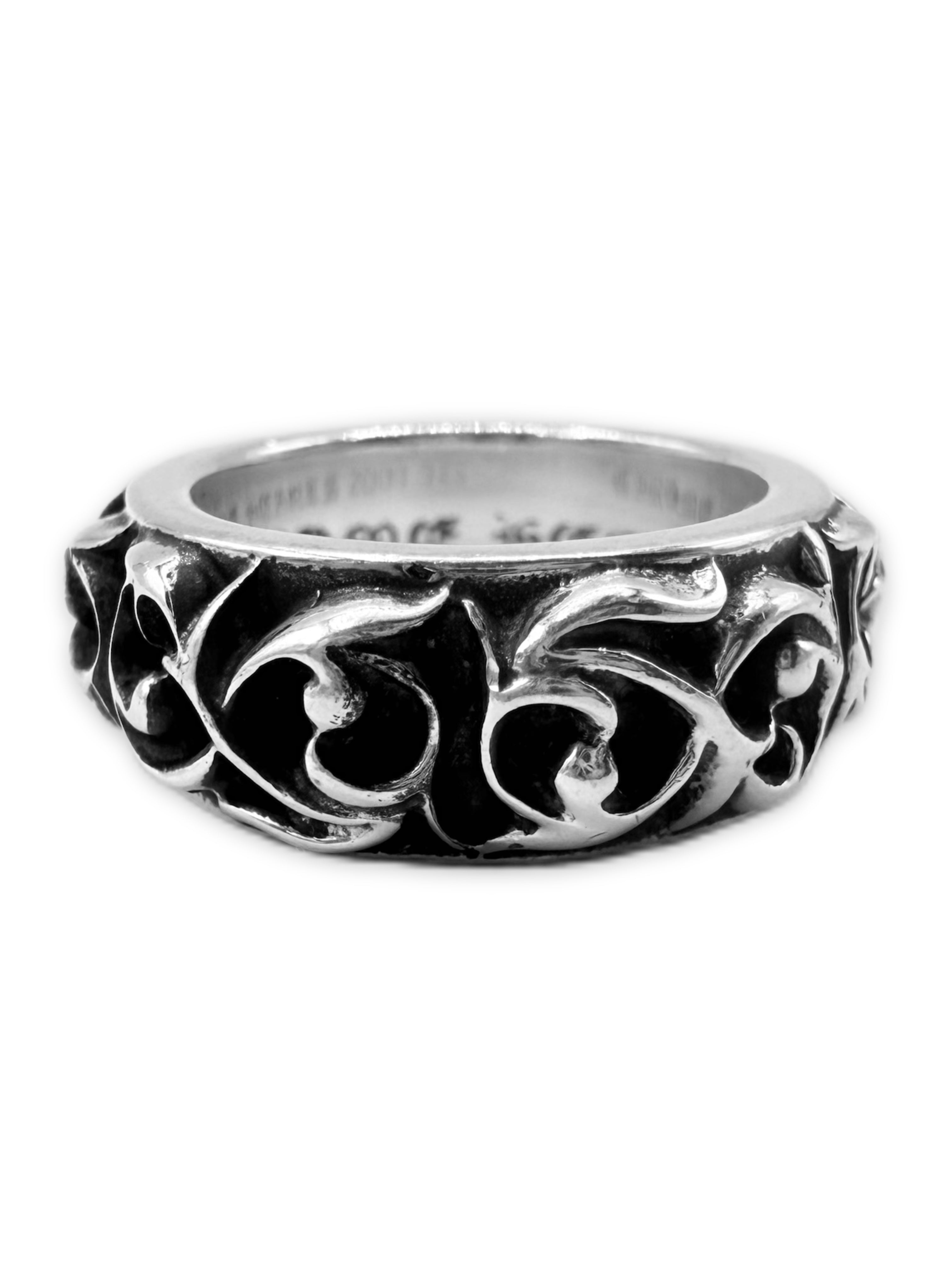 Chrome Hearts Eternity Vine .925 Silver Etched Ring