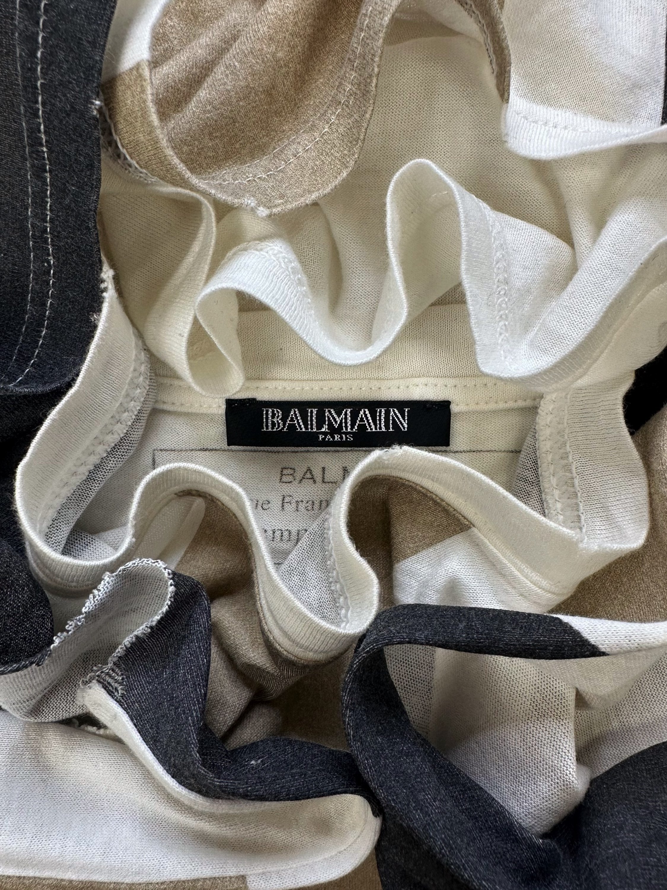 SS16 Balmain ‘Union Jack’ Flag Tonal Sleeveless Tank-top