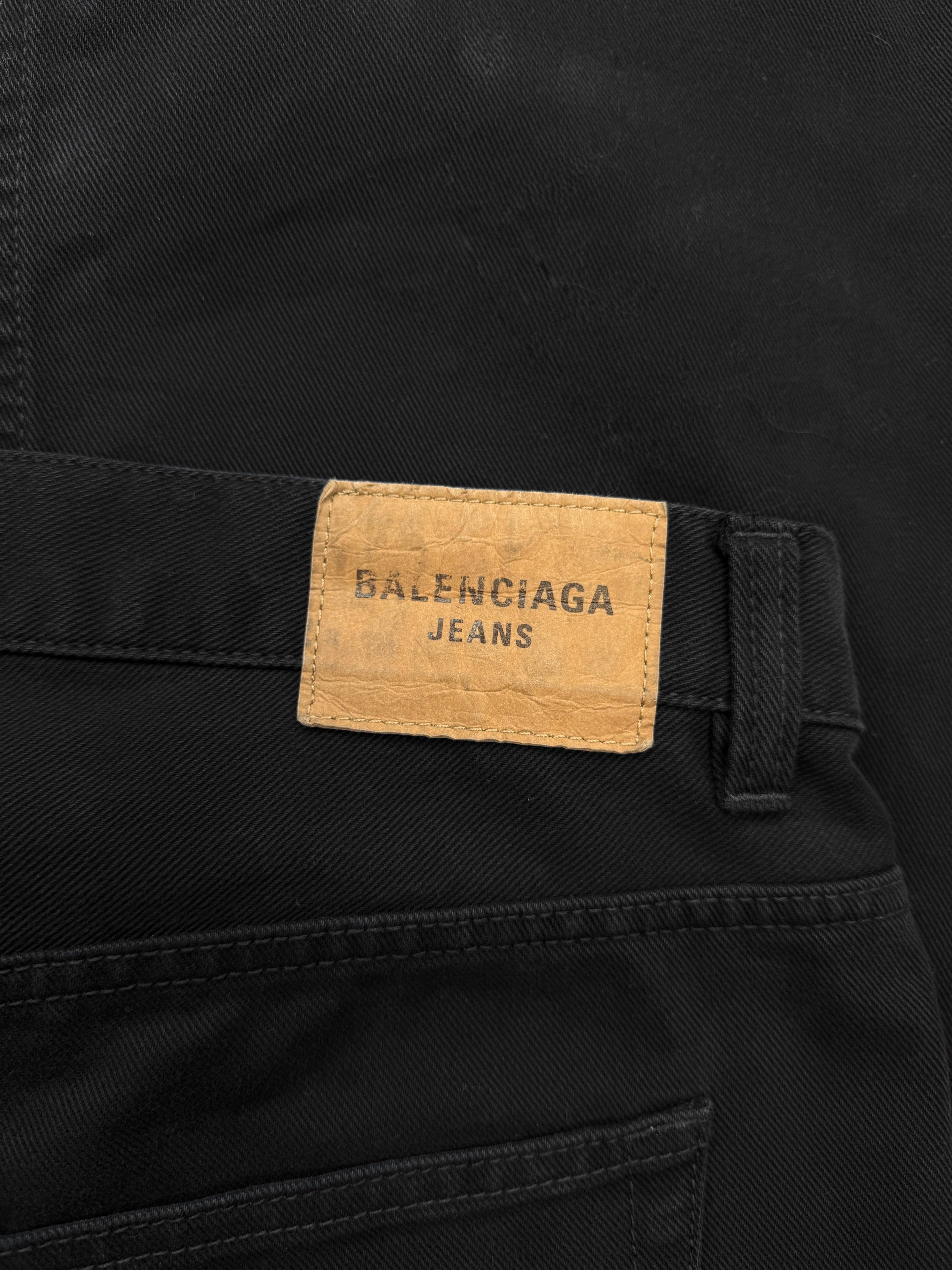 AW22 Balenciaga ‘Lost Tape’ Flared Cut Black Denim