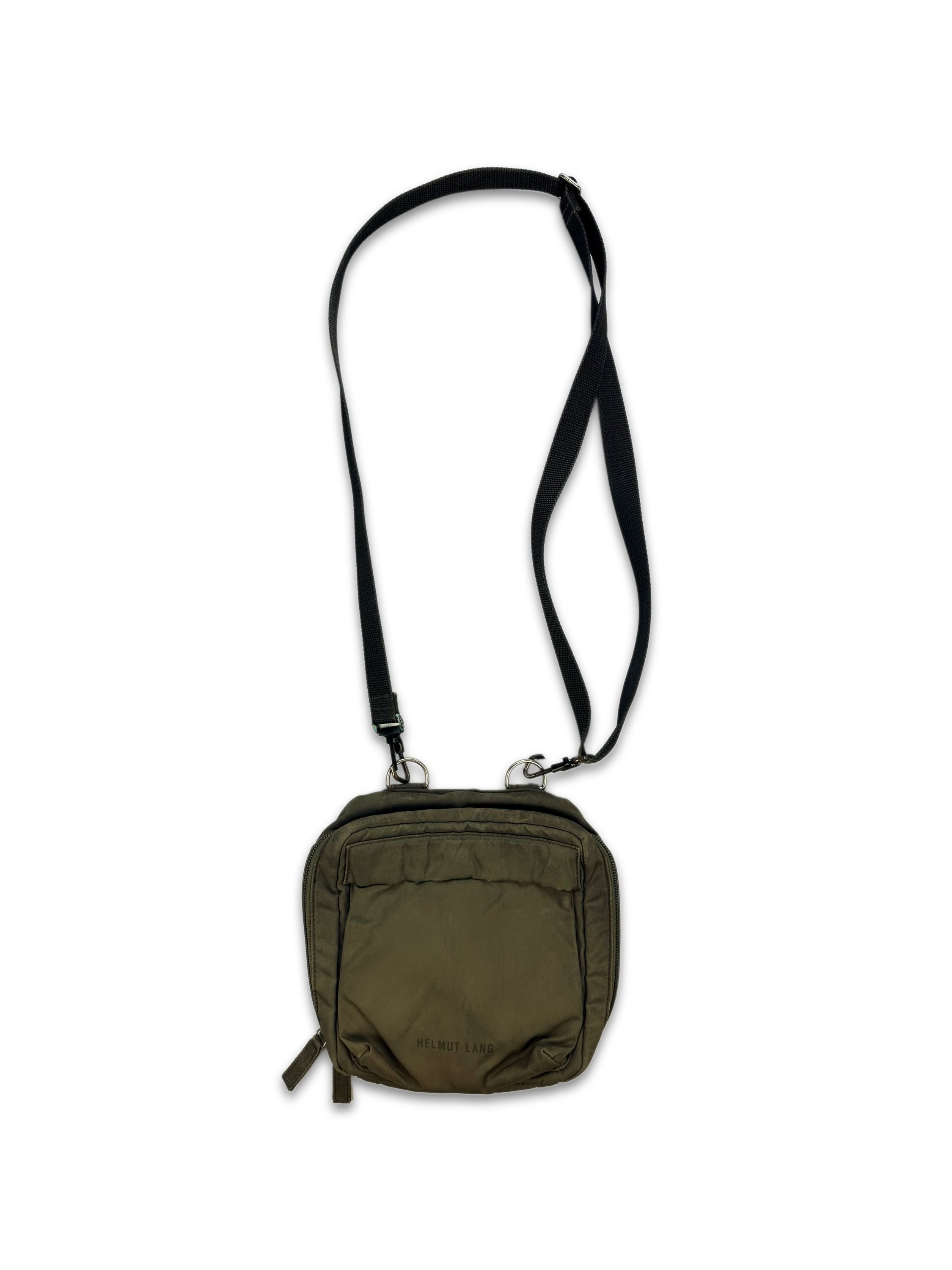 90s Helmut Lang Olive Green Nylon Shoulder Bag