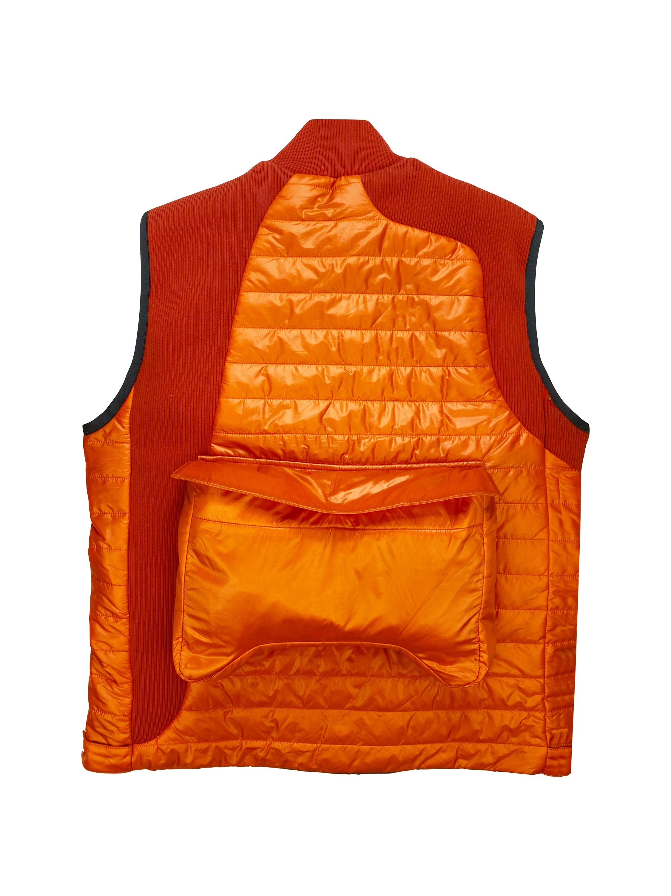 A Cold Wall 3D Cargo Pocket Padded Asymmetric Orange Vest