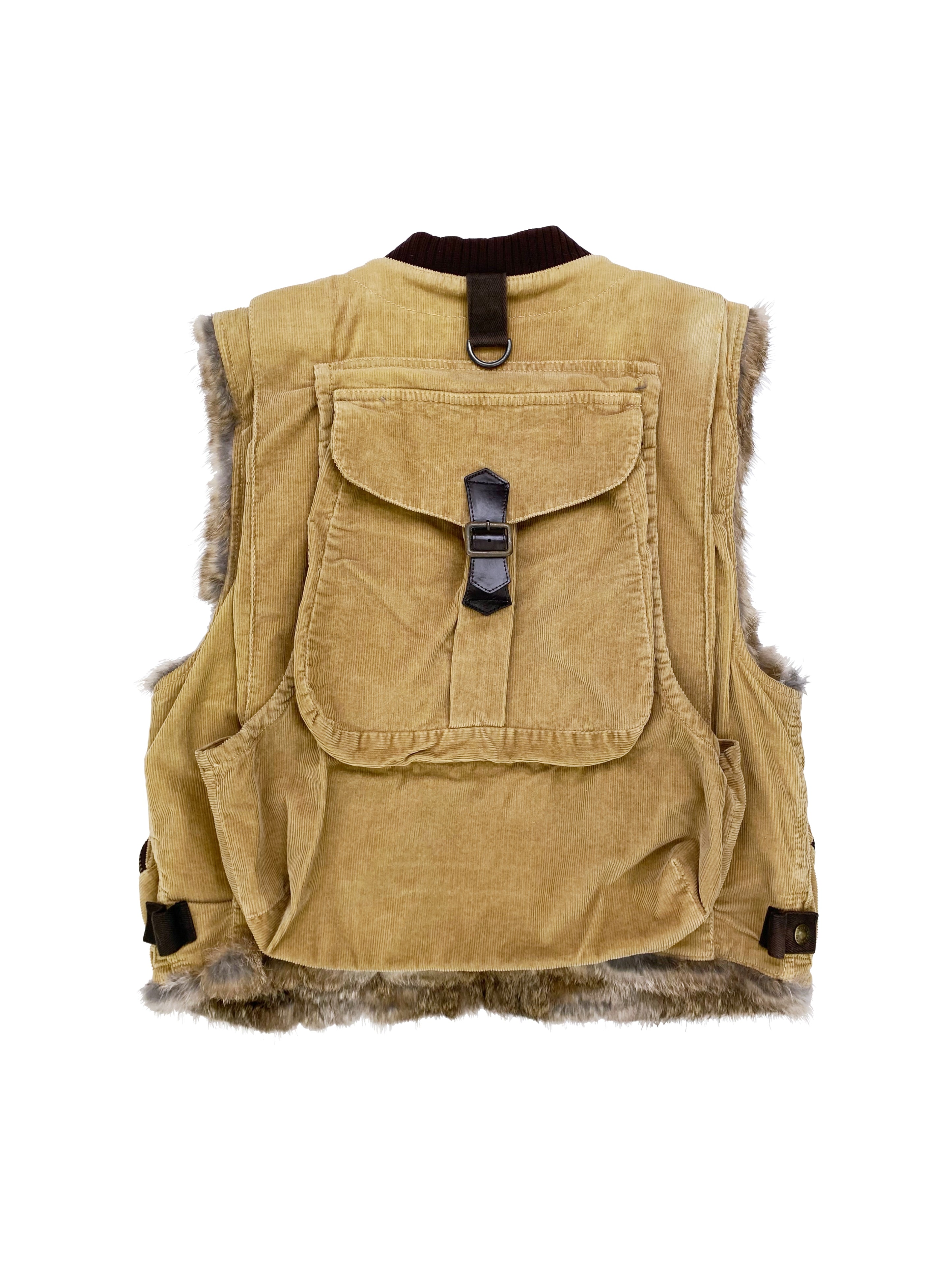 FW02 Dolce & Gabbana Fox Fur Tactical Cargo Vest