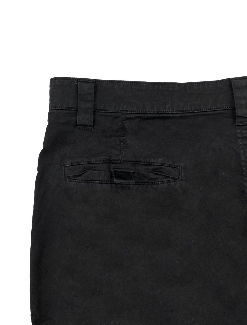 Helmut Lang Aviation Panelled Black Buttoned Cargo Shorts