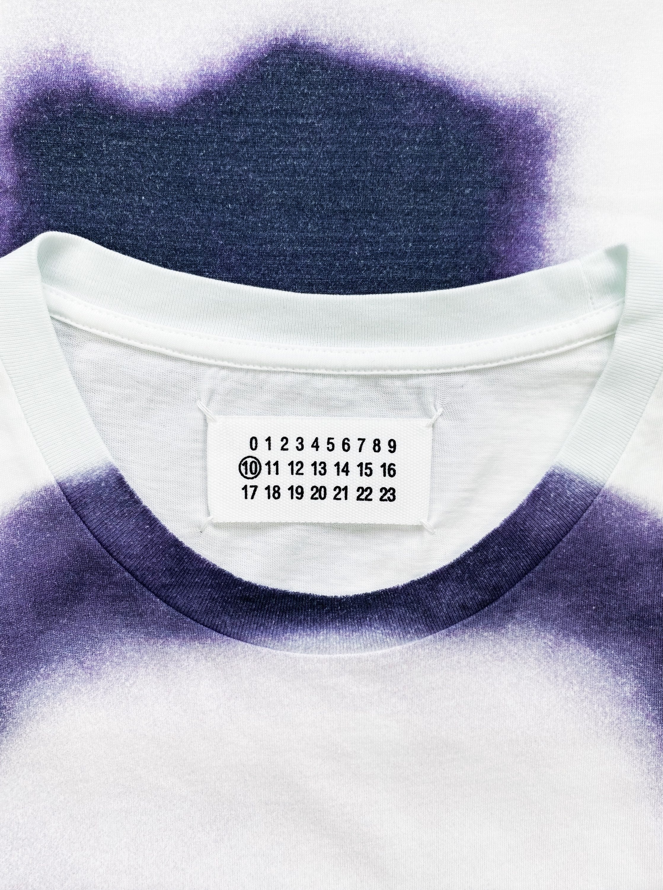 SS10 Maison Margiela ‘Face’ Negative Violet Graphic T-Shirt