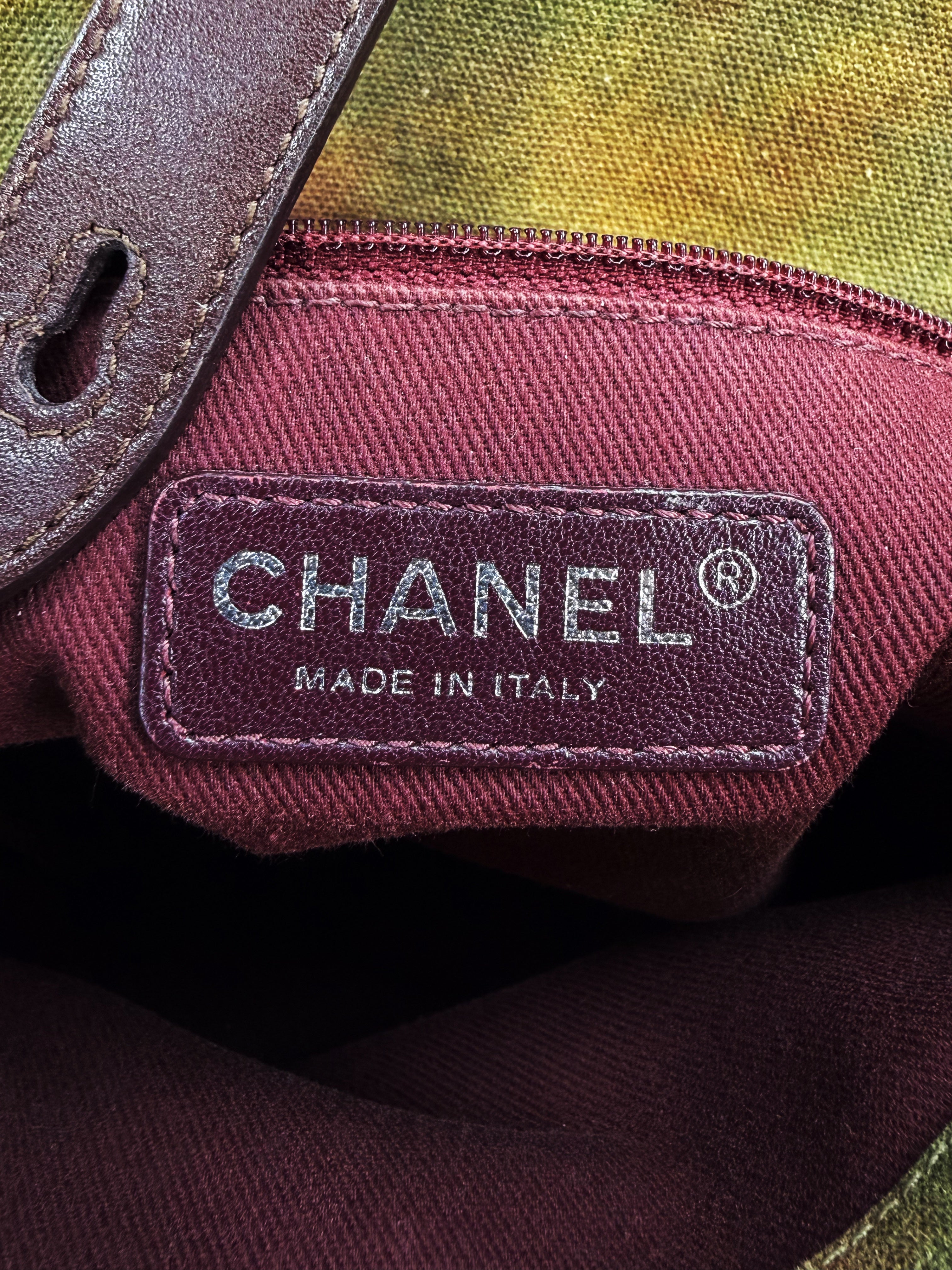 SS15 Chanel Graffiti ‘On The Pavements’ Canvas Crossbody Flap Messenger Bag