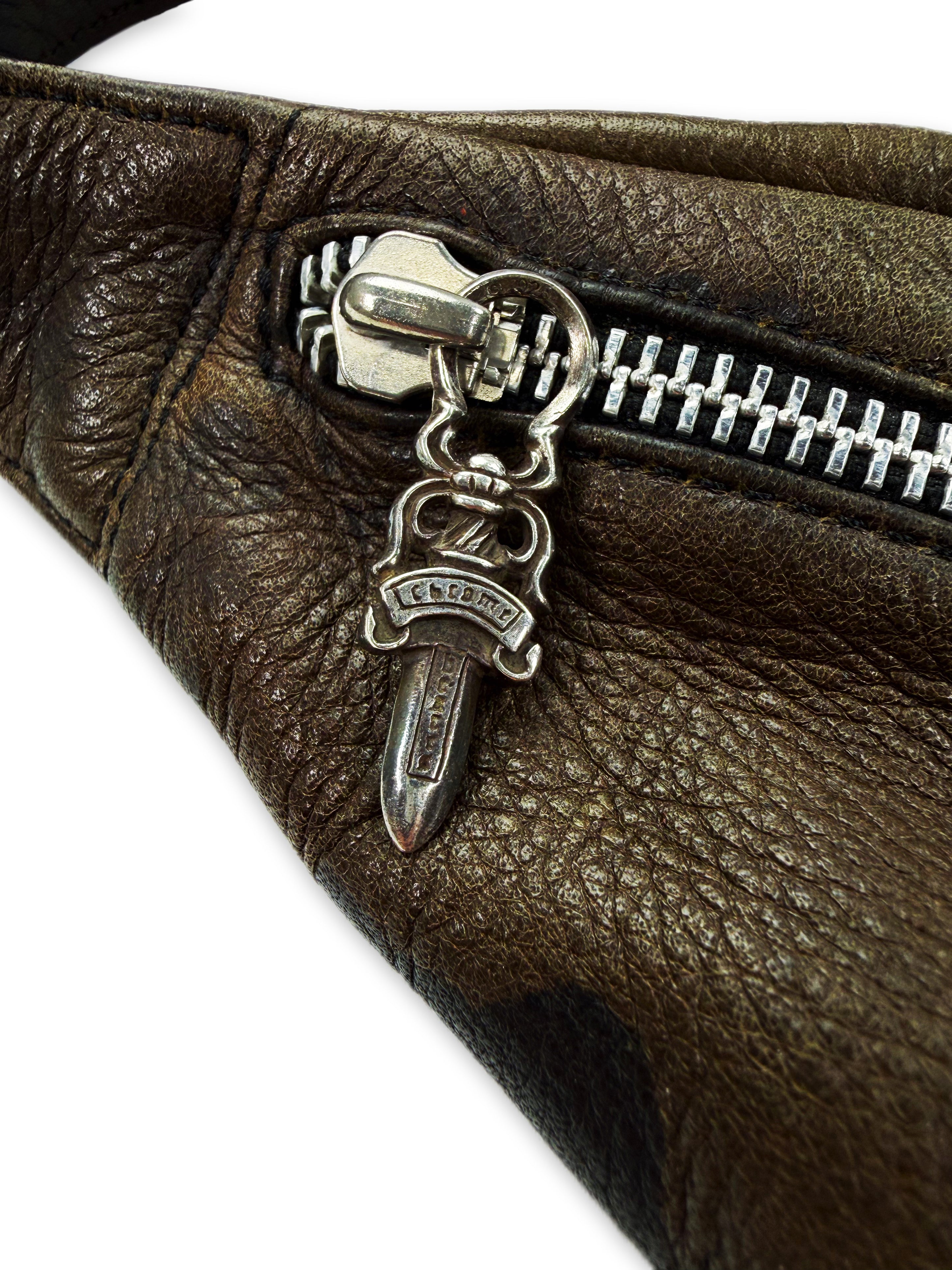 Chrome Hearts Large Green Camo Leather Gunslinger Snat Pack Crossbody Bag