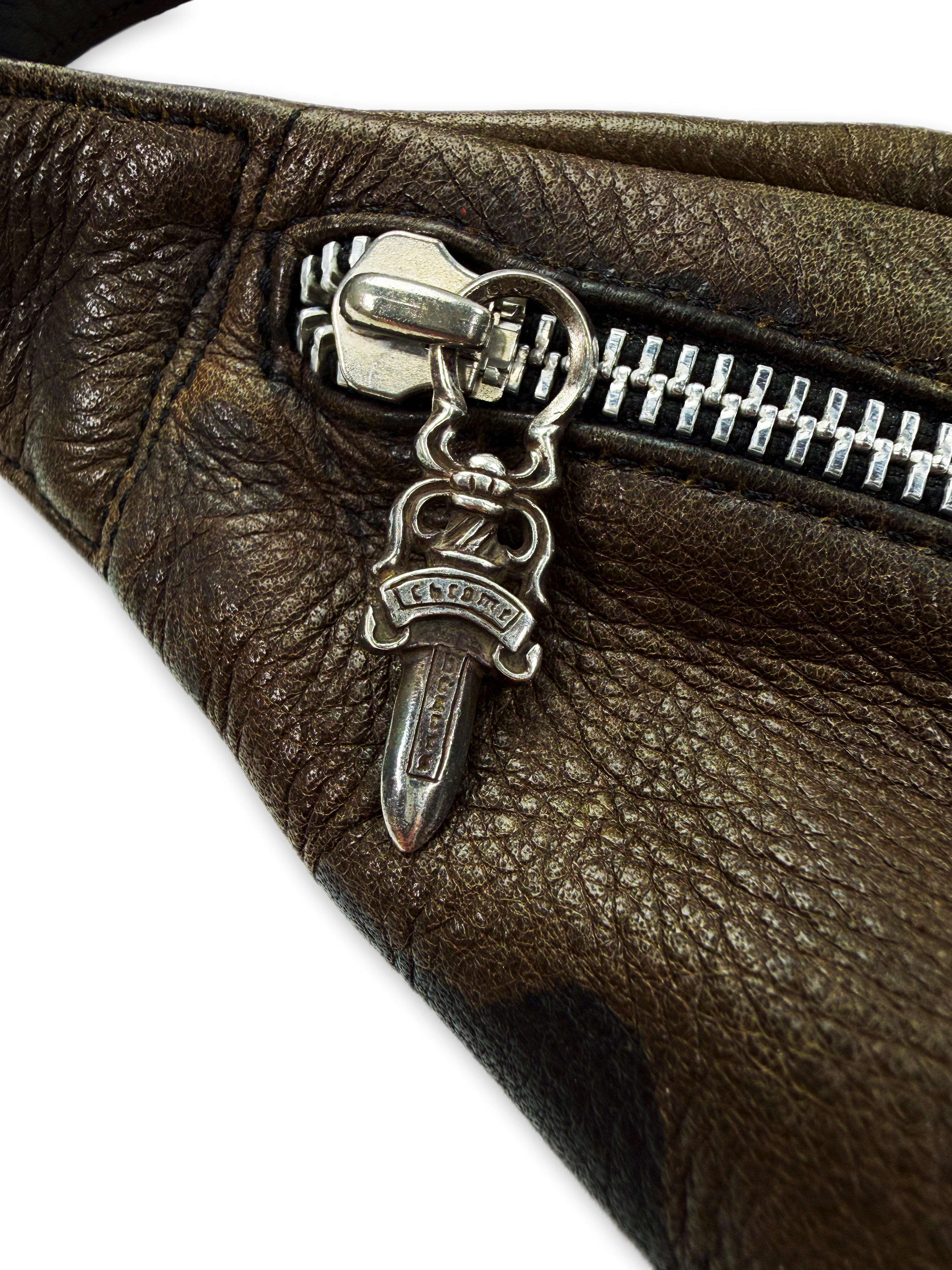 Chrome Hearts Large Green Camo Leather Gunslinger Snat Pack Crossbody Bag