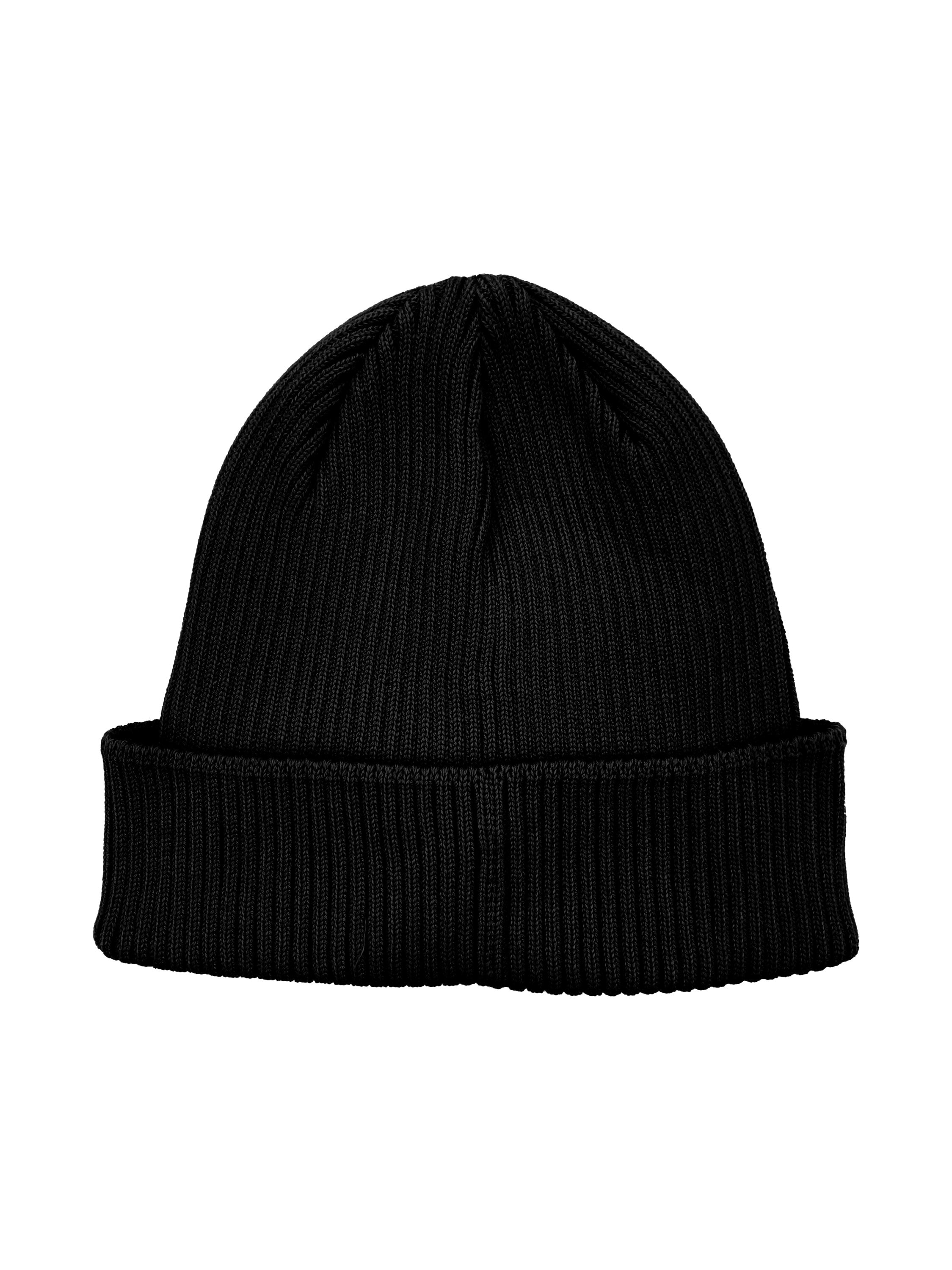 C.P. Company Black Merino Wool Knit Goggle Beanie