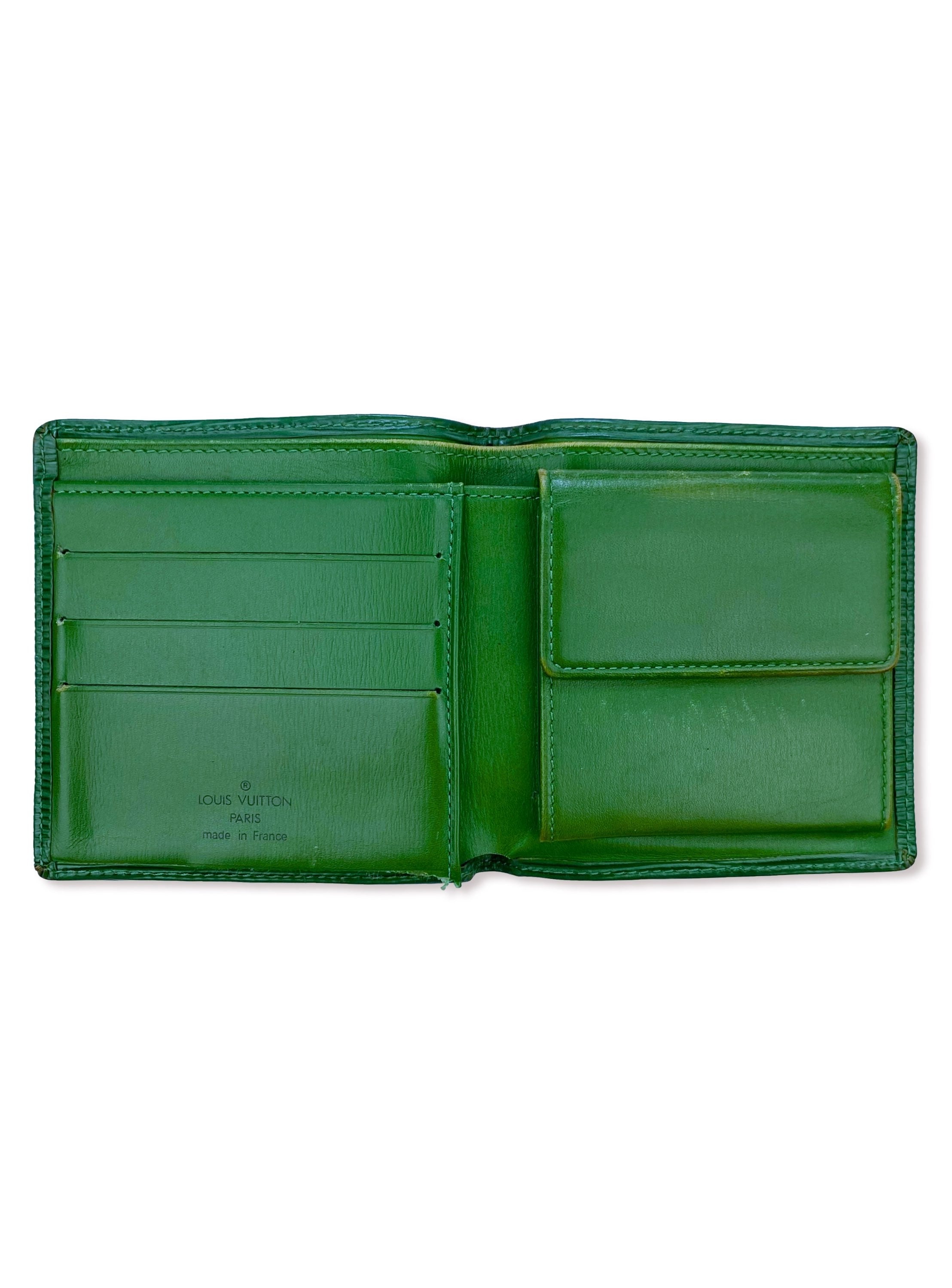 Louis Vuitton Epi Pine Green Bifold Wallet