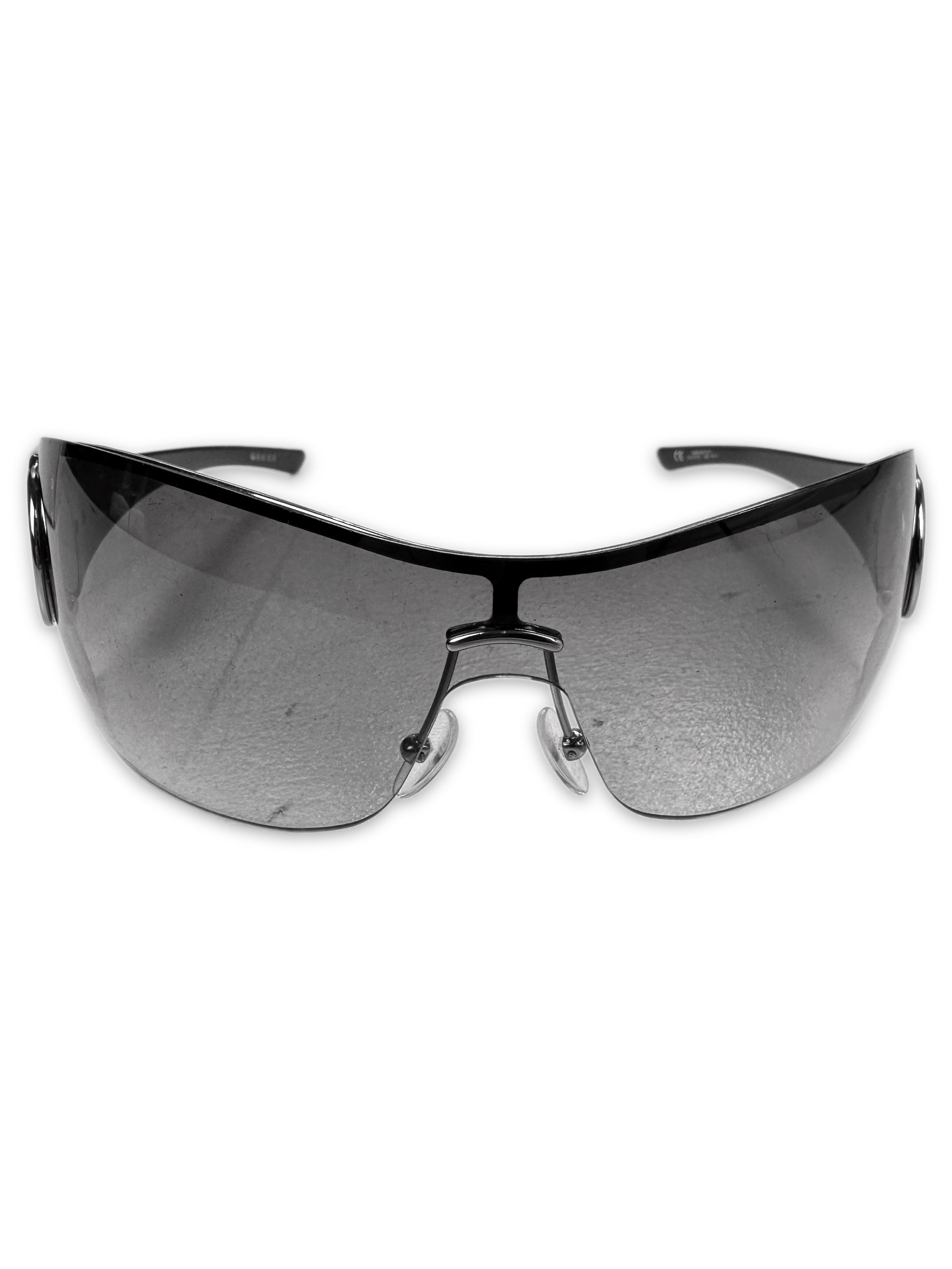 00s Gucci Horsebit Rimless Gradient Tint Visor Sunglasses