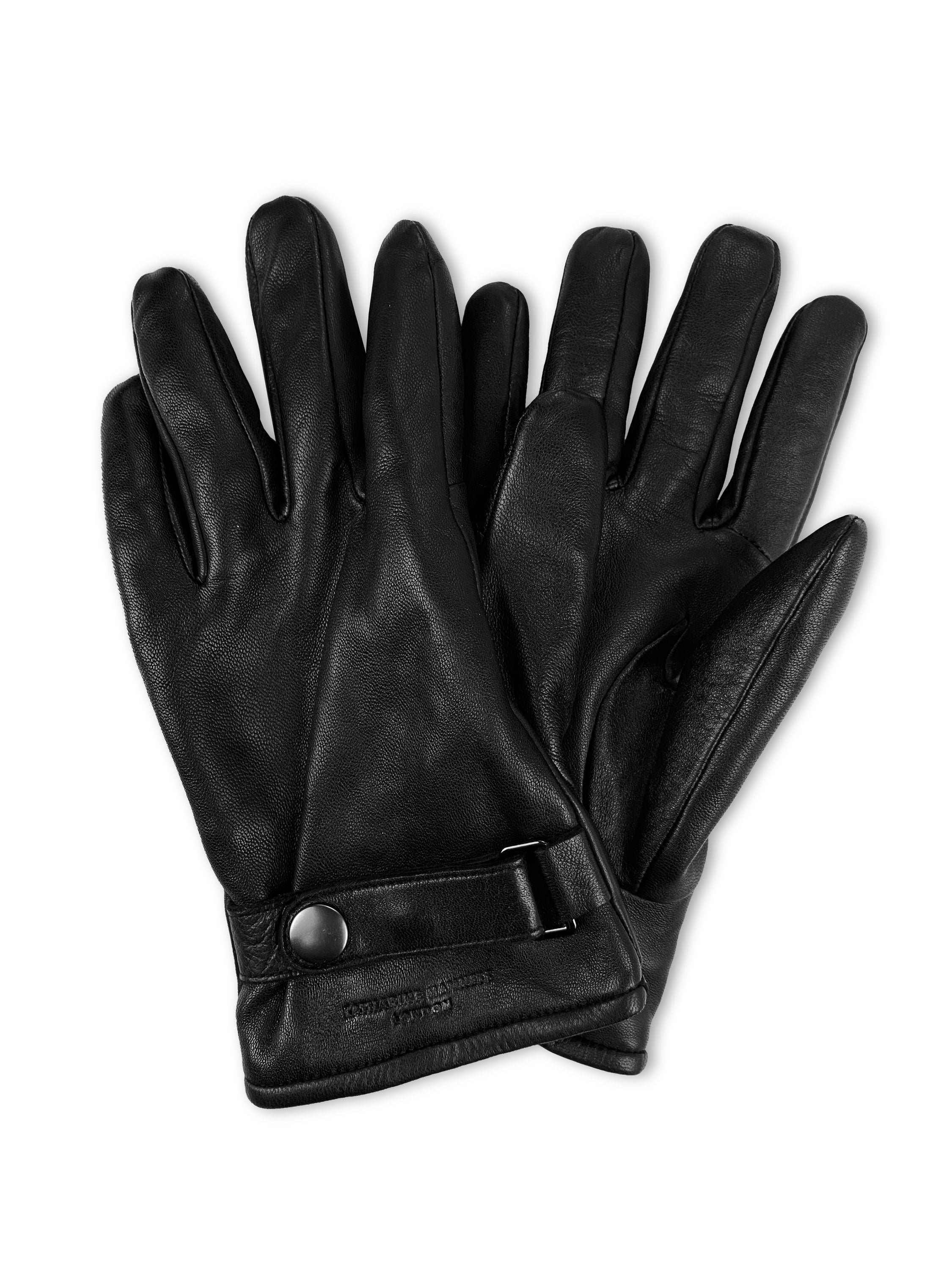 00s Katharine Hamnett Calfskin Leather Embossed Gloves