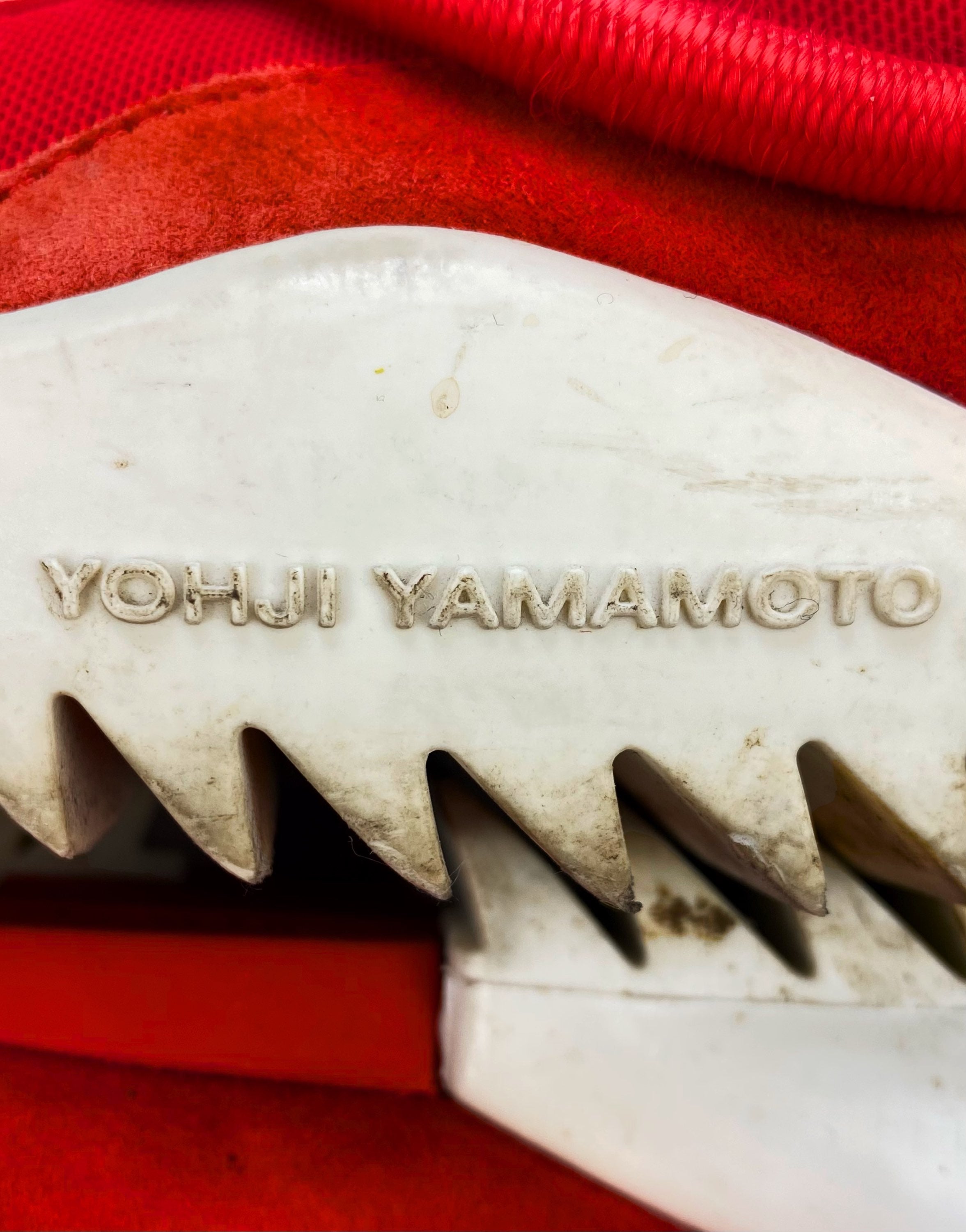 Yohji Yamamoto Y-3 Serrated Bungee Cord Cherry Red Hi-top Sneakers