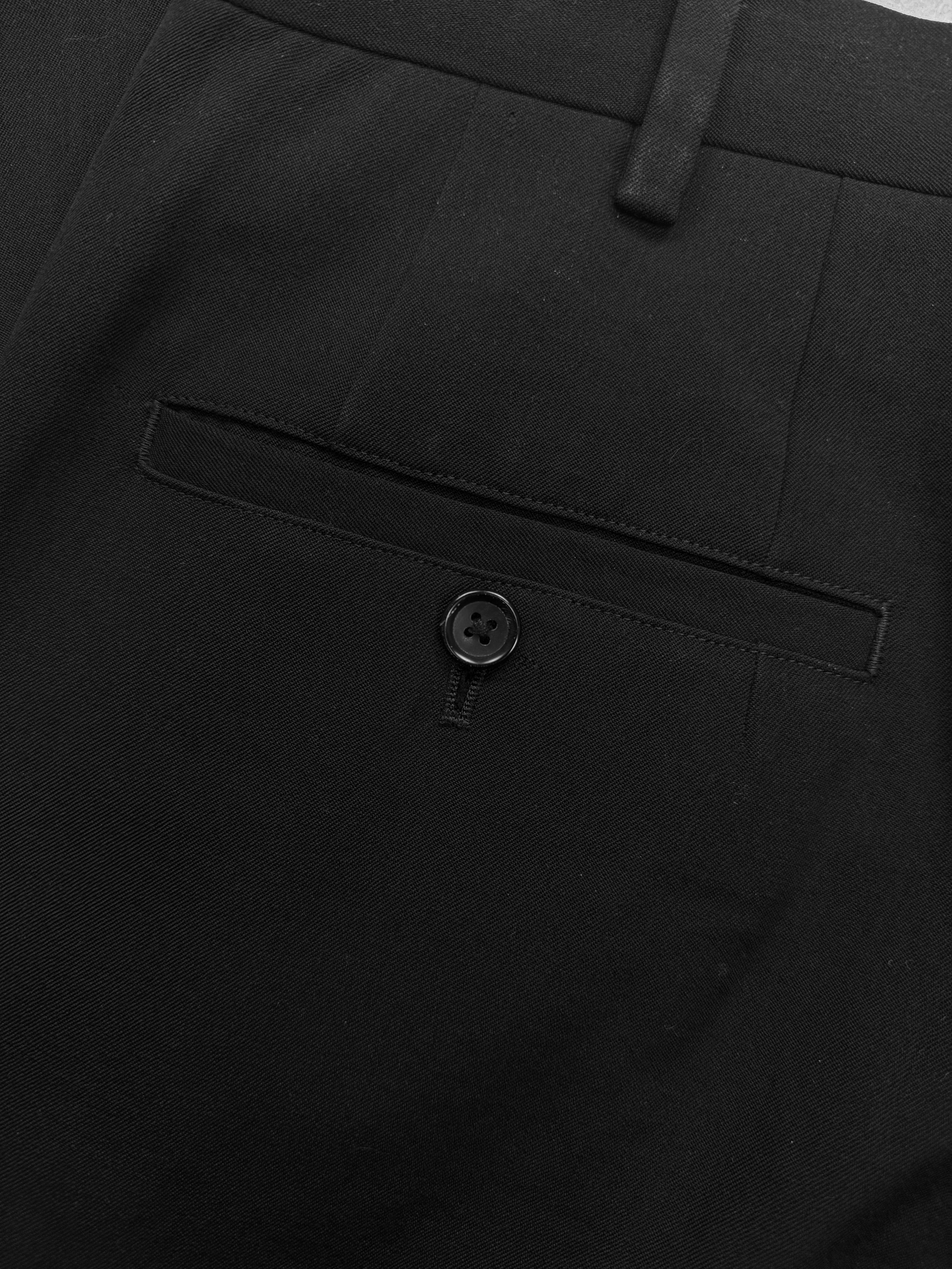 Yohji Yamamoto Costume Black Slim Cut Pants