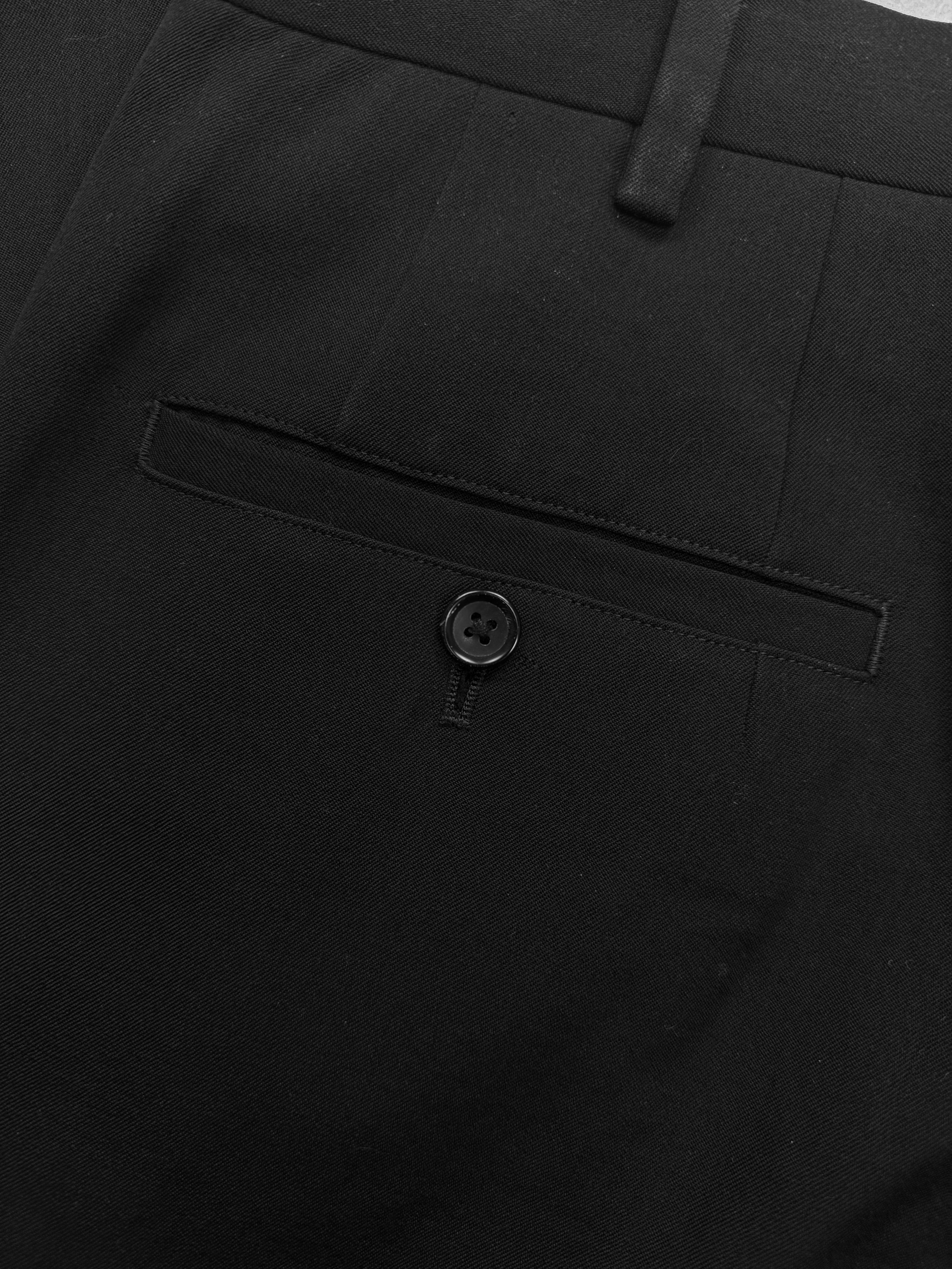 Yohji Yamamoto Costume Black Slim Cut Pants
