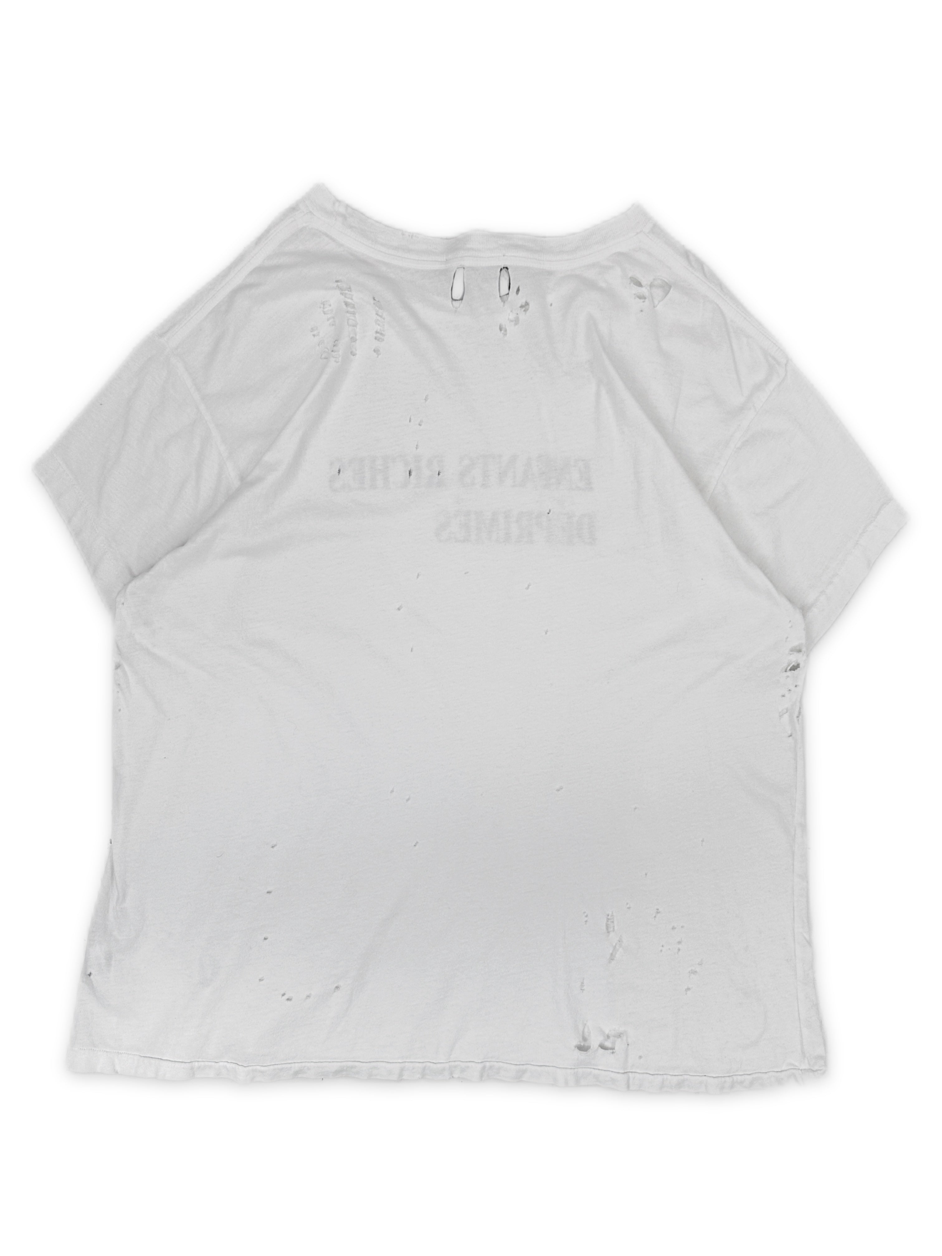 Enfants Riches Deprimes White Distressed Logo T-Shirt