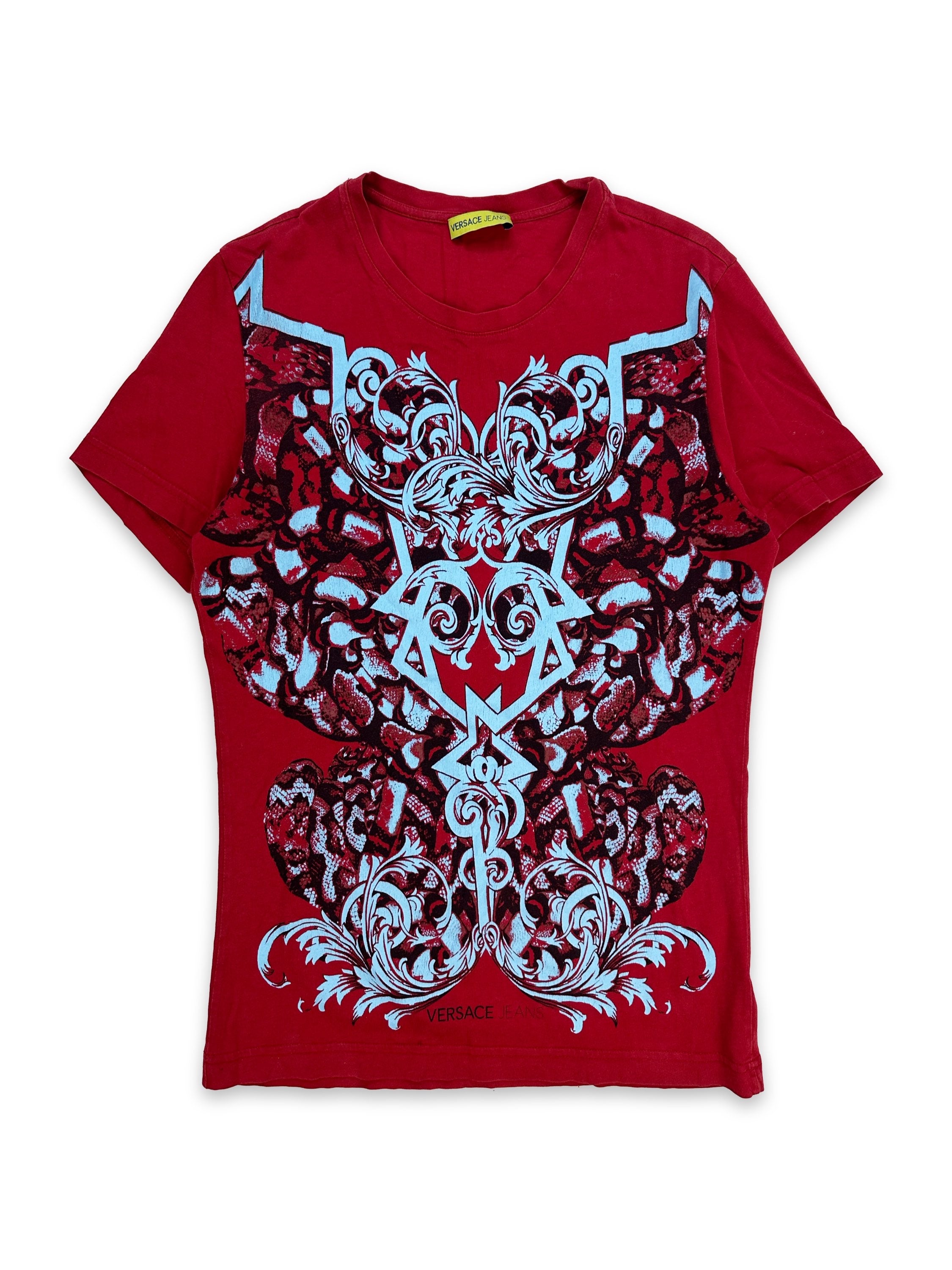 Versace Graphic Cherry Red Logo T-Shirt