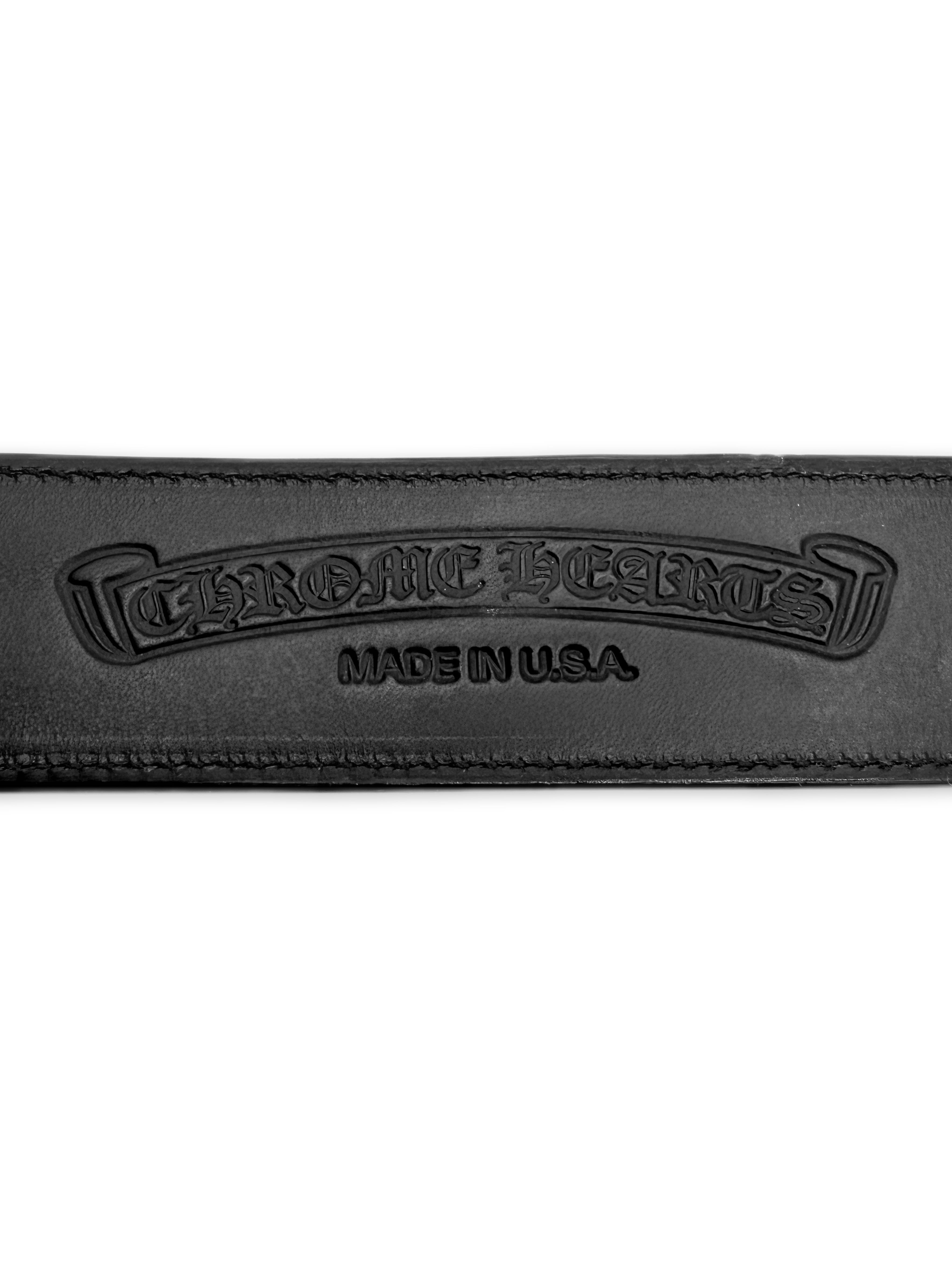 Chrome Hearts Cheetah Pony Hair Leather .925 Silver Belt Strap
