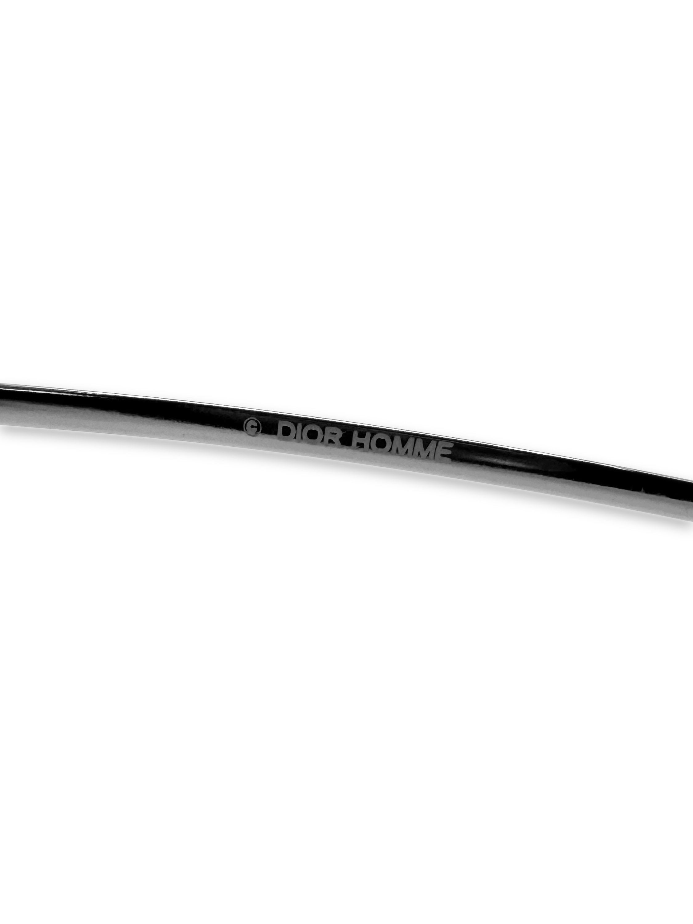 00s Dior Homme Gradient Tint Metallic Sunglasses