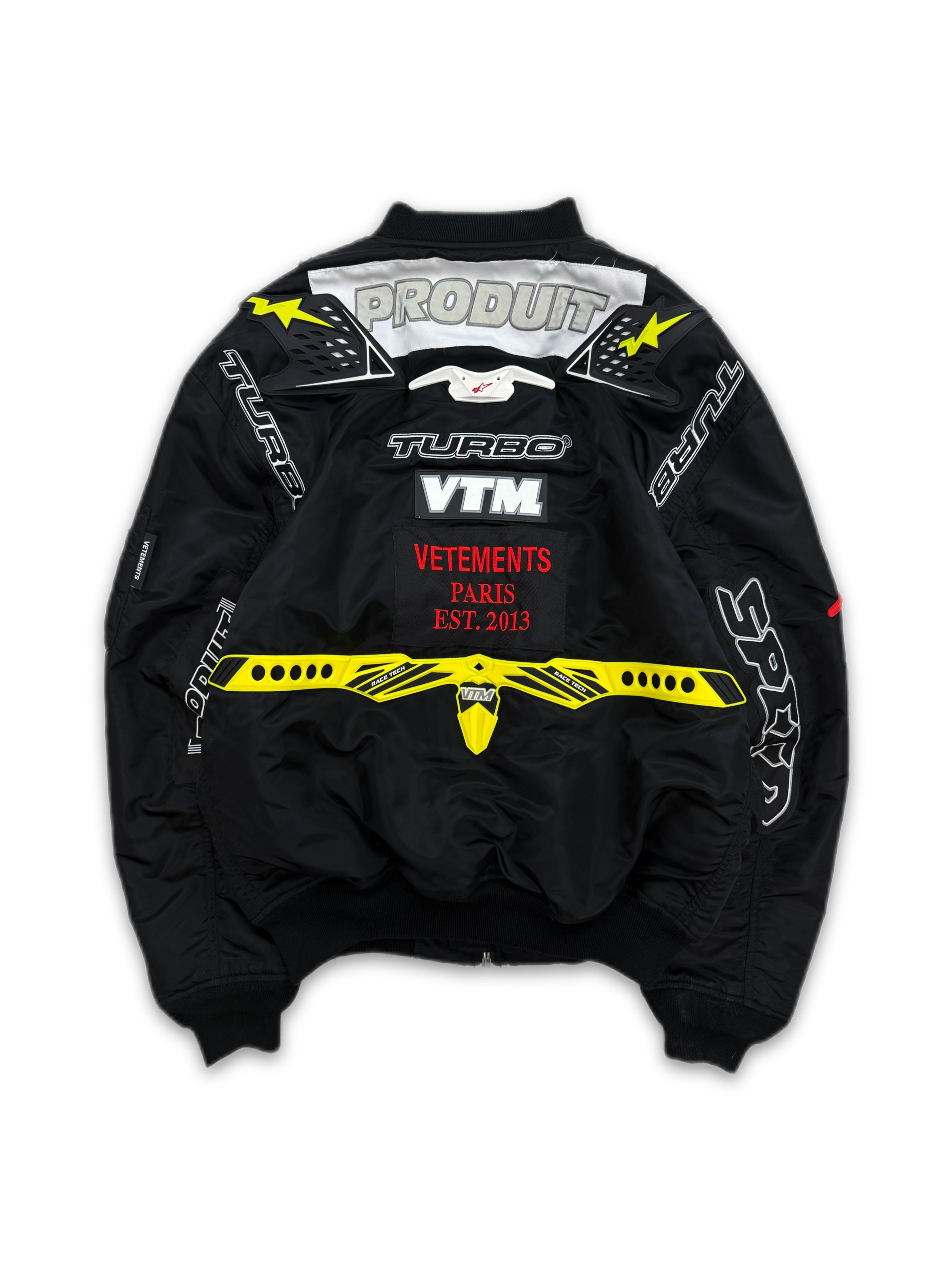 2020 Vetements x Alpha Industries ‘Racing’ Patched Bomber Jacket