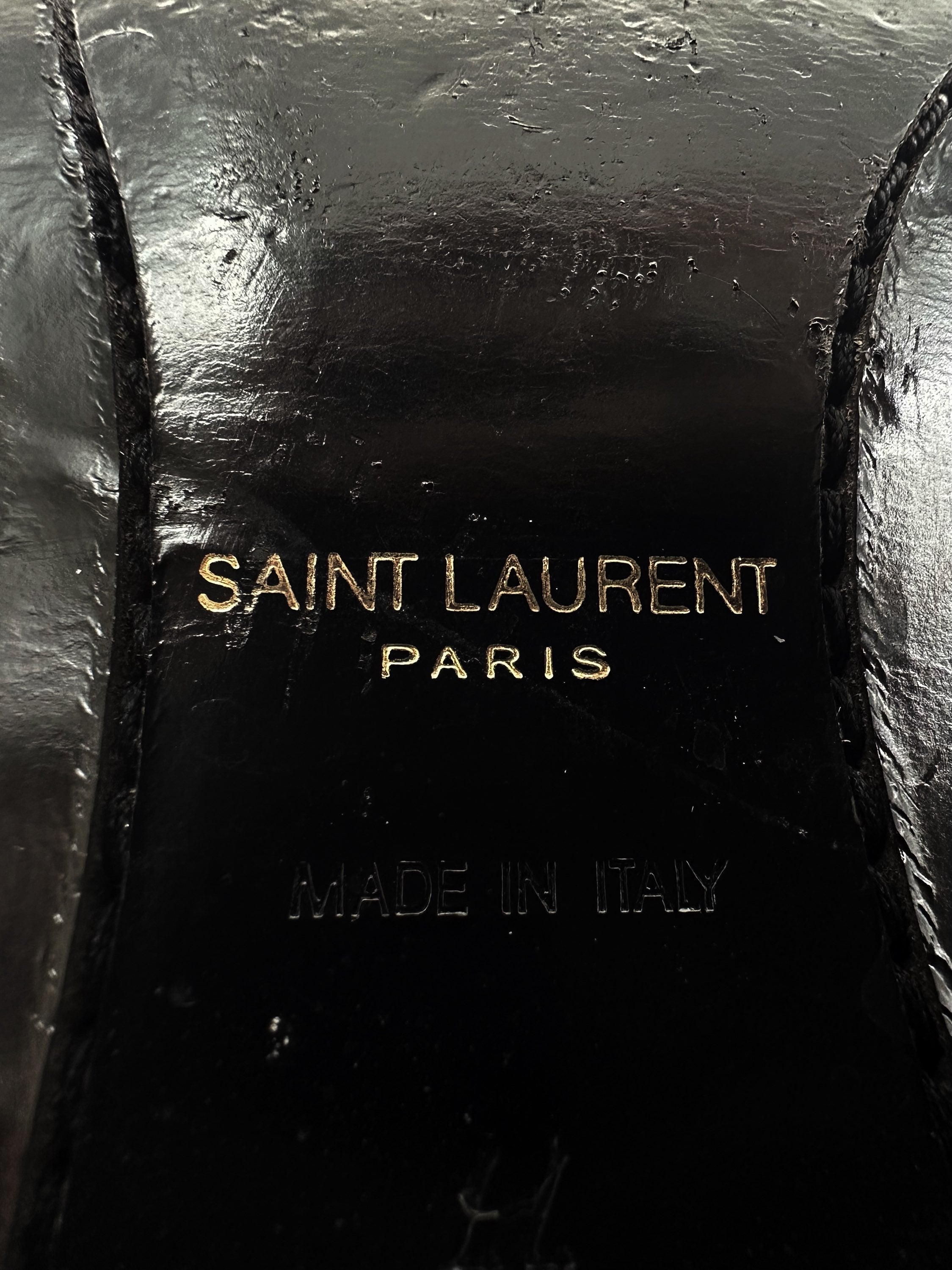 Saint Laurent Pairs ‘Wyatt’ Black Suede Harness Boots